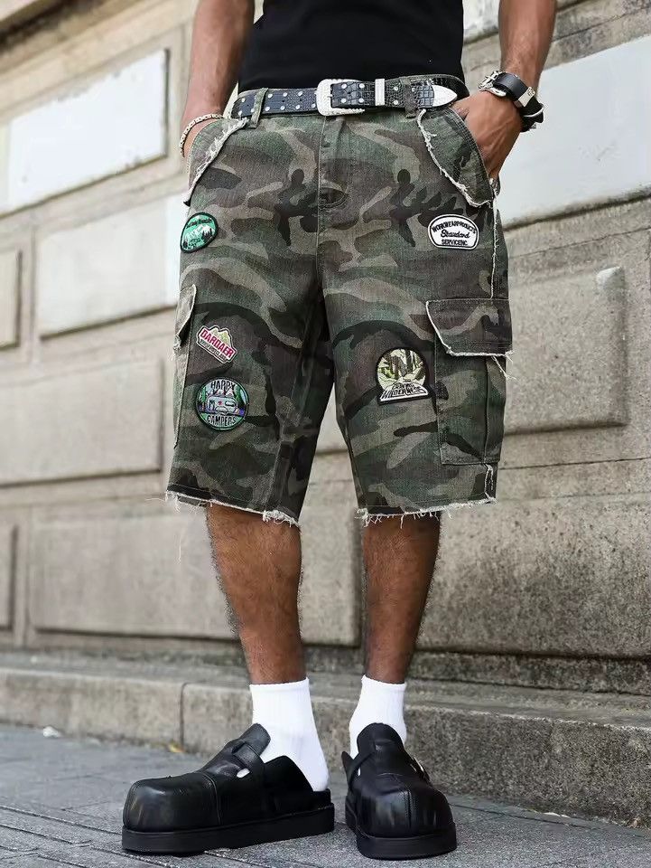 Other Camo Cargo Shorts - Multi-Pocket Utility Wear - Gorpcore Size US 31 - 2 Thumbnail