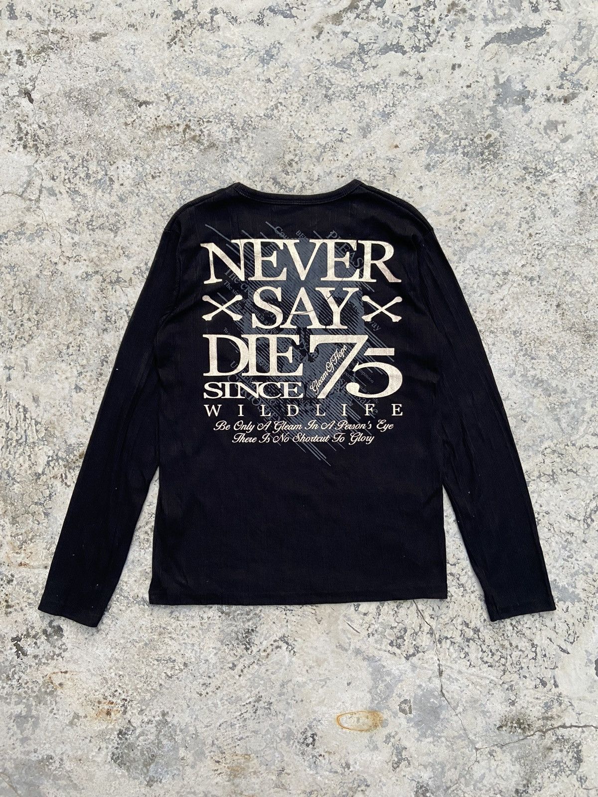 If Six Was Nine 2000s wild life knite waffle double layer long sleeve Size US M / EU 48-50 / 2 - 4 Thumbnail