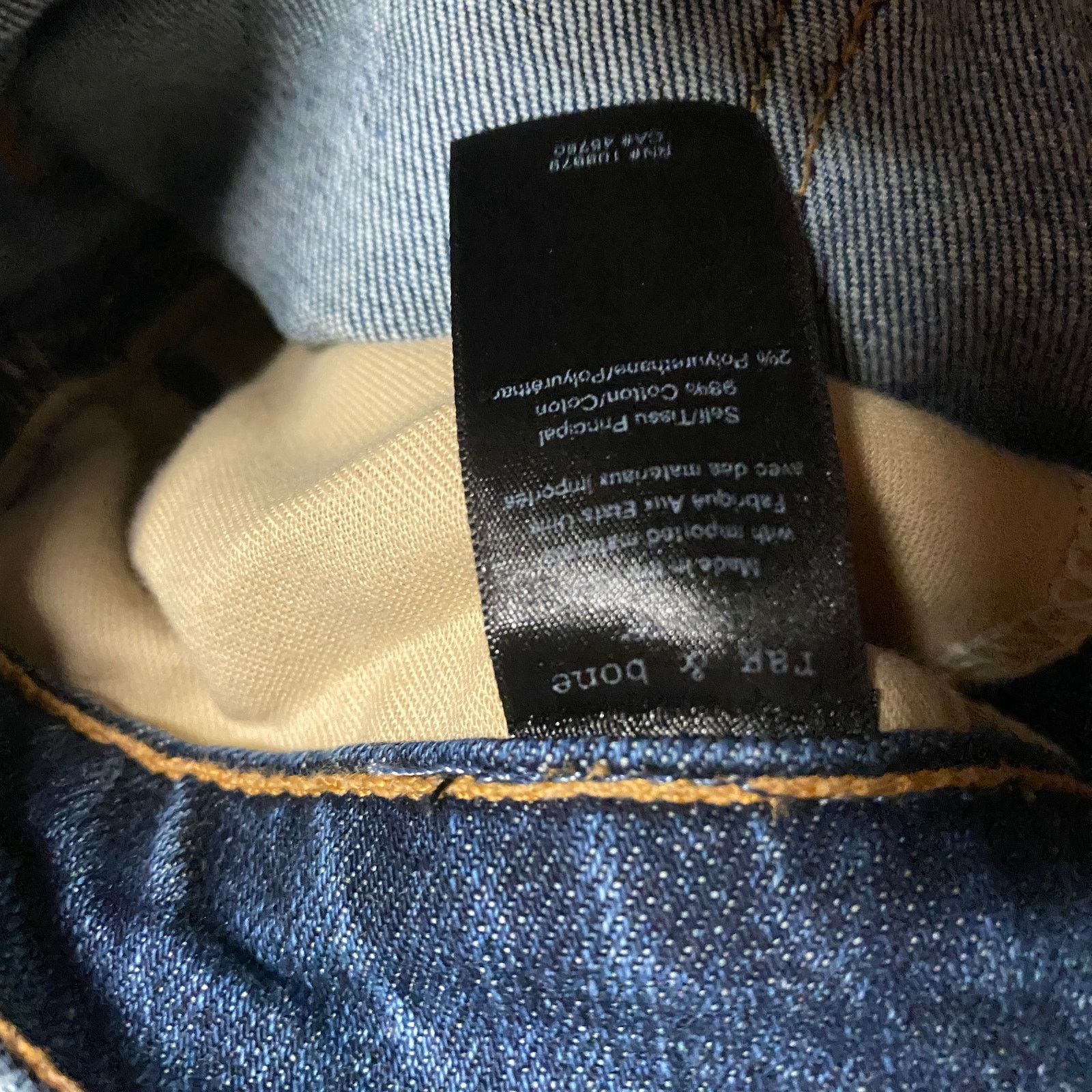 Rag & Bone Rag & Bone Blue Denim Silver Metallic Dip Skinny Jeans 27 Size 27" / US 4 / IT 40 - 7 Thumbnail