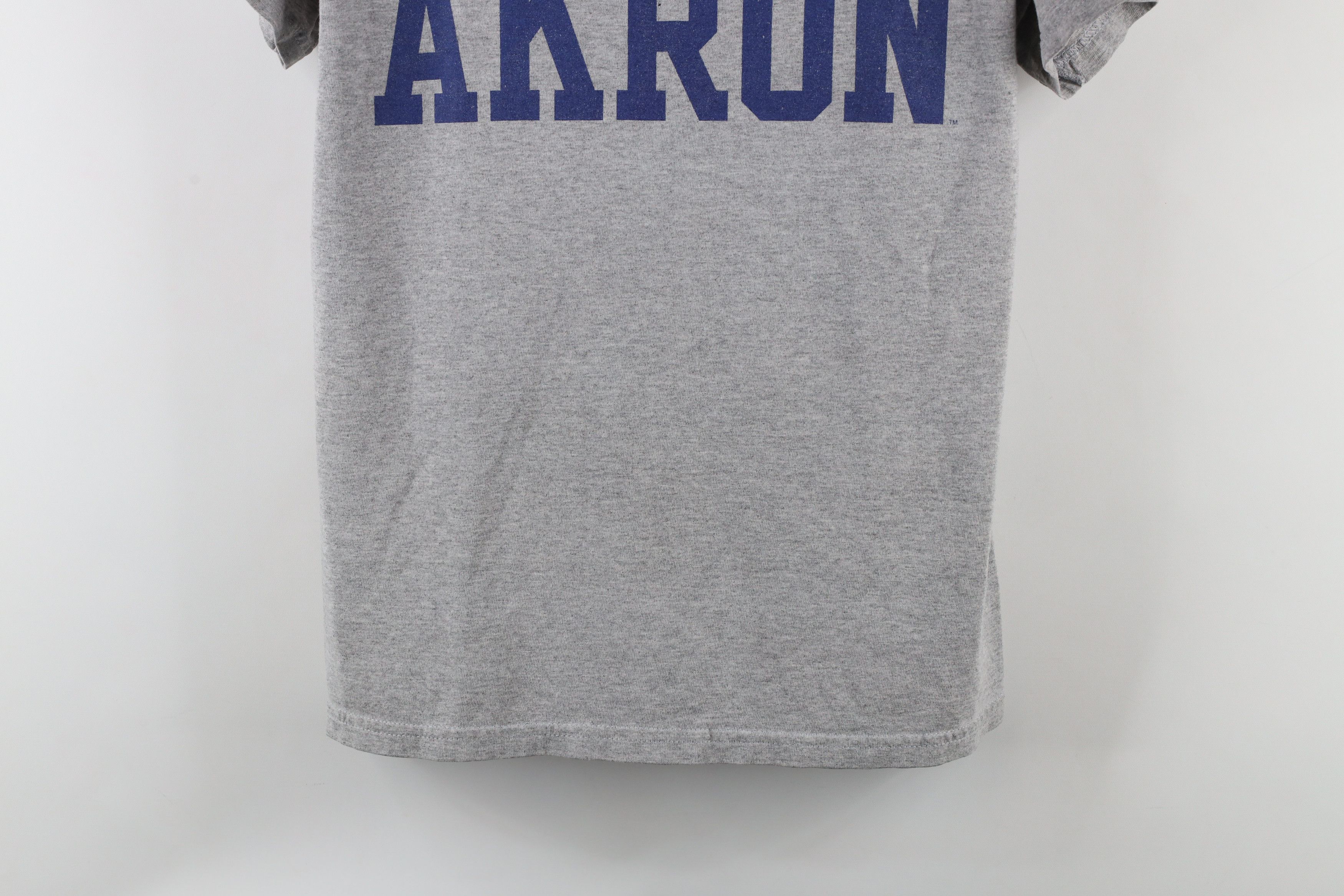 Vintage Vintage 90s Spell Out The University of Akron T-Shirt Gray Size US S / EU 44-46 / 1 - 3 Thumbnail