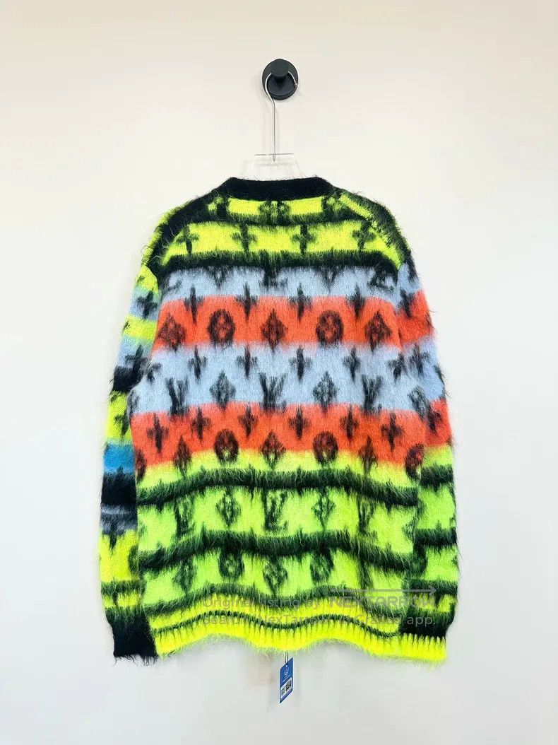 Louis Vuitton Louis Vuitton Colorful, full-print logo mohair knit cardig Size US L / EU 52-54 / 3 - 2 Thumbnail