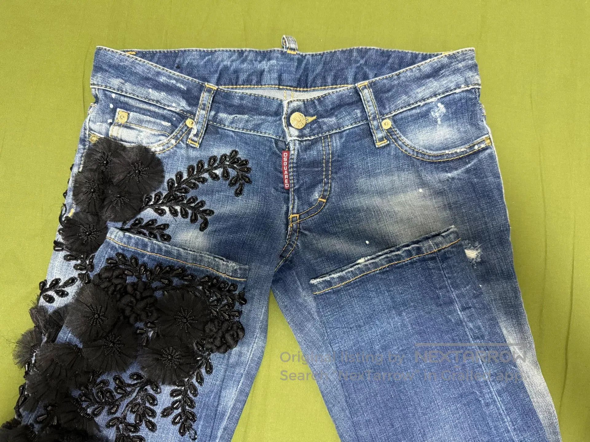 Dsquared2 DSQUARED2 Women’s Distressed Black Jeans. Size 39" - 6 Thumbnail