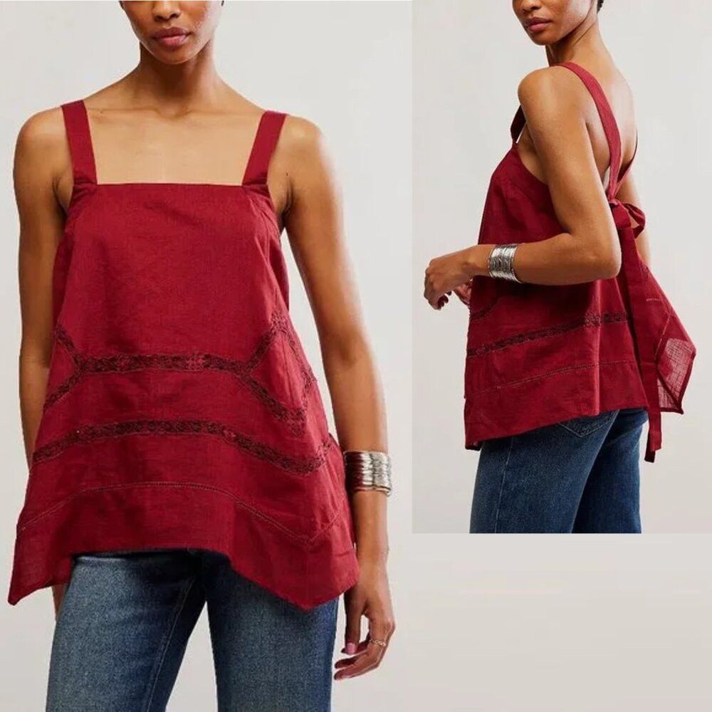 Free People NWT New $128 Free People Charlotte Lace Inset Handkerchief Size S / US 4 / IT 40 - 2 Thumbnail