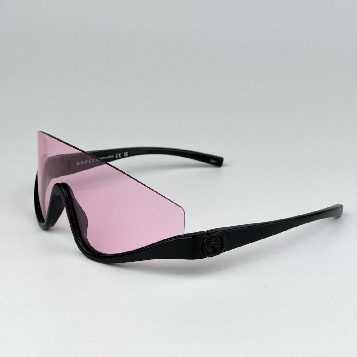 Gucci NEW Gucci GG1650S 002 Black Unisex Shield Mask Sunglasses Size ONE SIZE - 4 Thumbnail