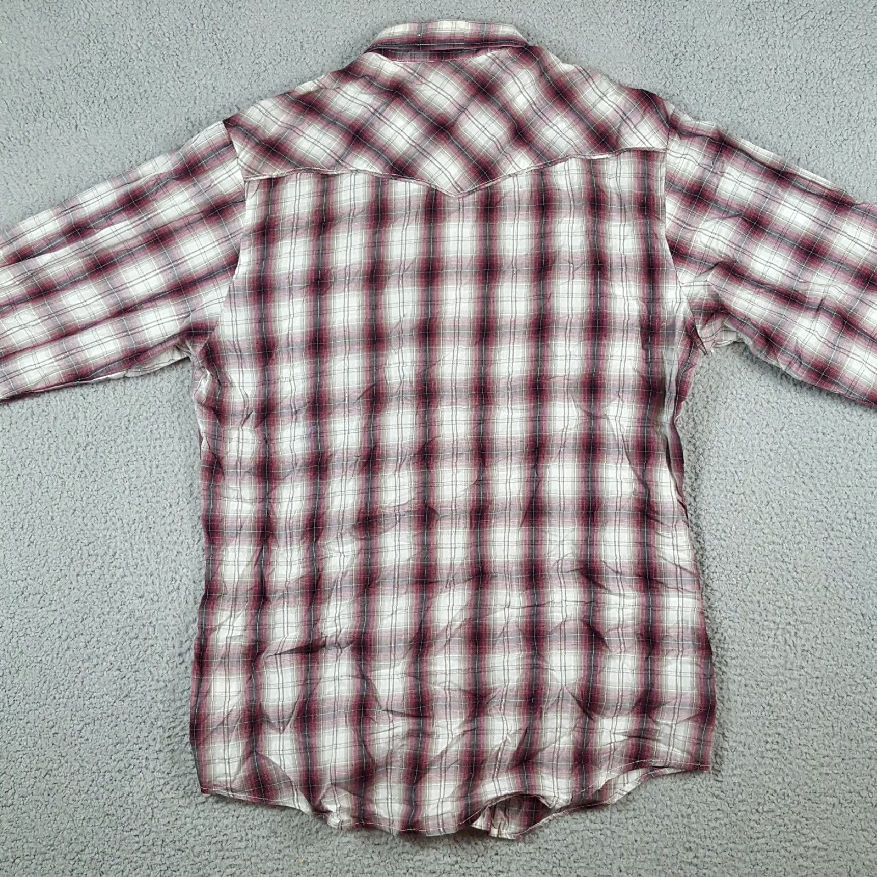 Roper Roper Western Shadow Plaid Cowboy Pearl Snap Men's XL Size Button Up Collared Shirt Size US XL / EU 56 / 4 - 5 Thumbnail
