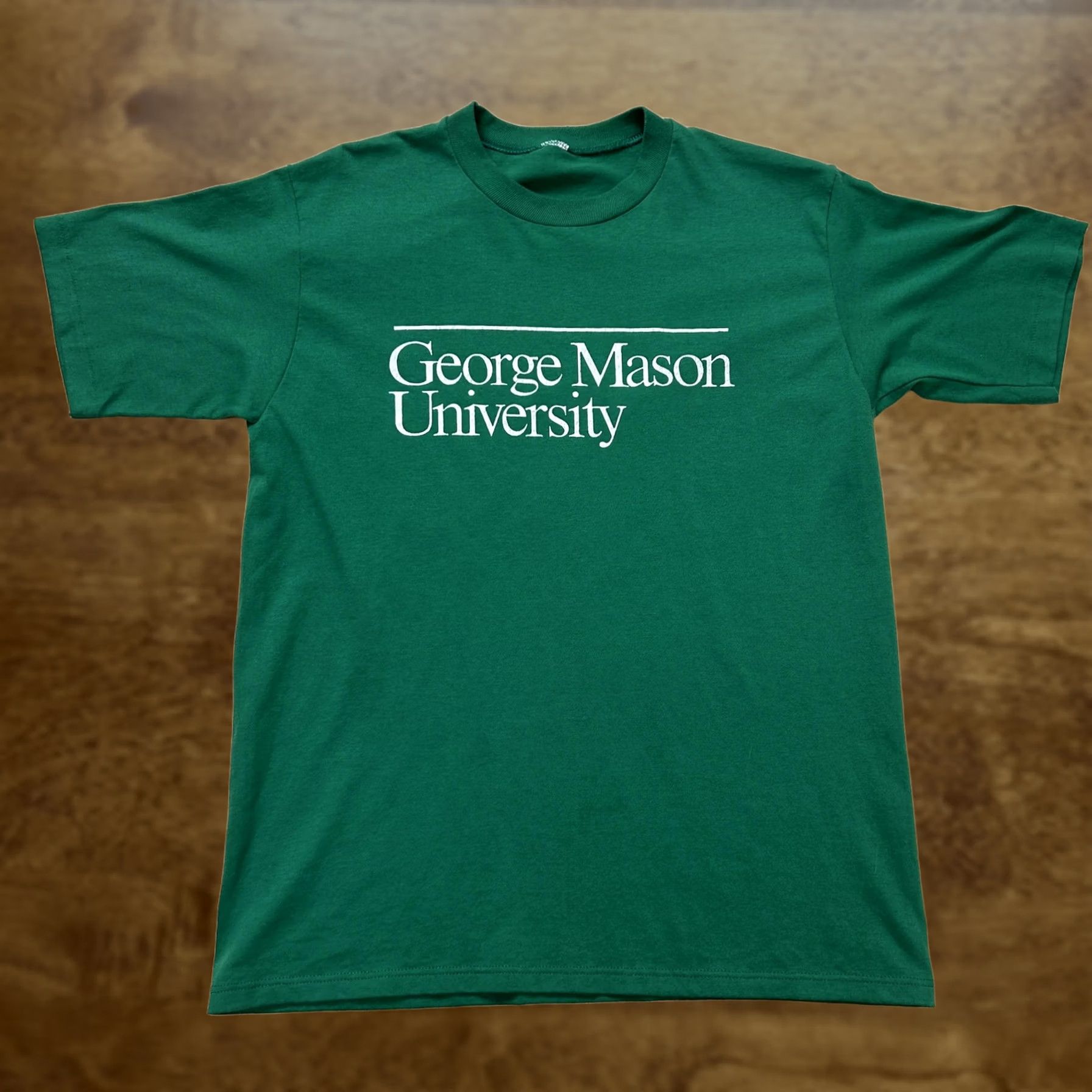 George VINTAGE George Mason University Shirt Men M Green College Short Sleeve Crew Neck Graphic Print Tee Size US M / EU 48-50 / 2 - 1 Thumbnail