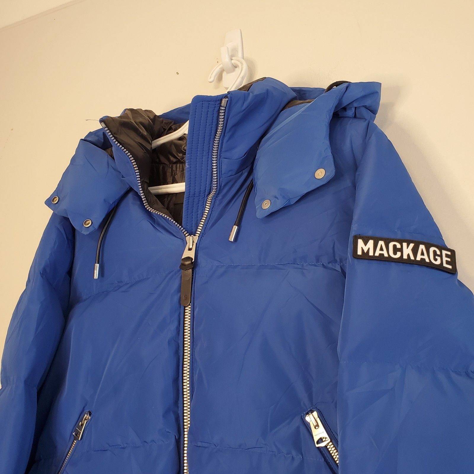 Mackage Aubrie Down Bomber Puffer Coat Blue Size Womens XL