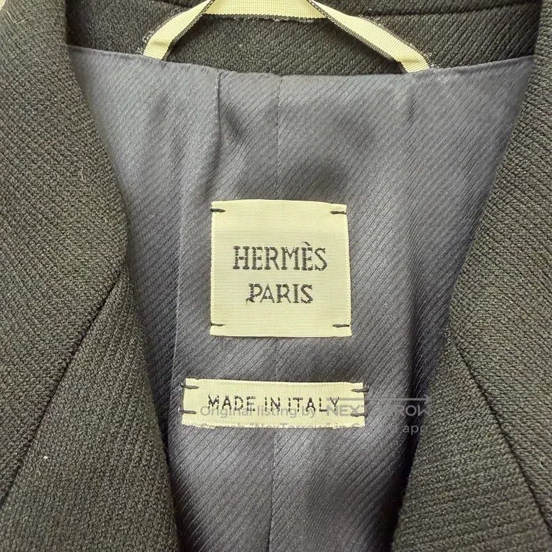 Hermes Hermes Black Regular Shoulder V Neck Wool Suit Jacket Size XS / US 0-2 / IT 36-38 - 4 Thumbnail