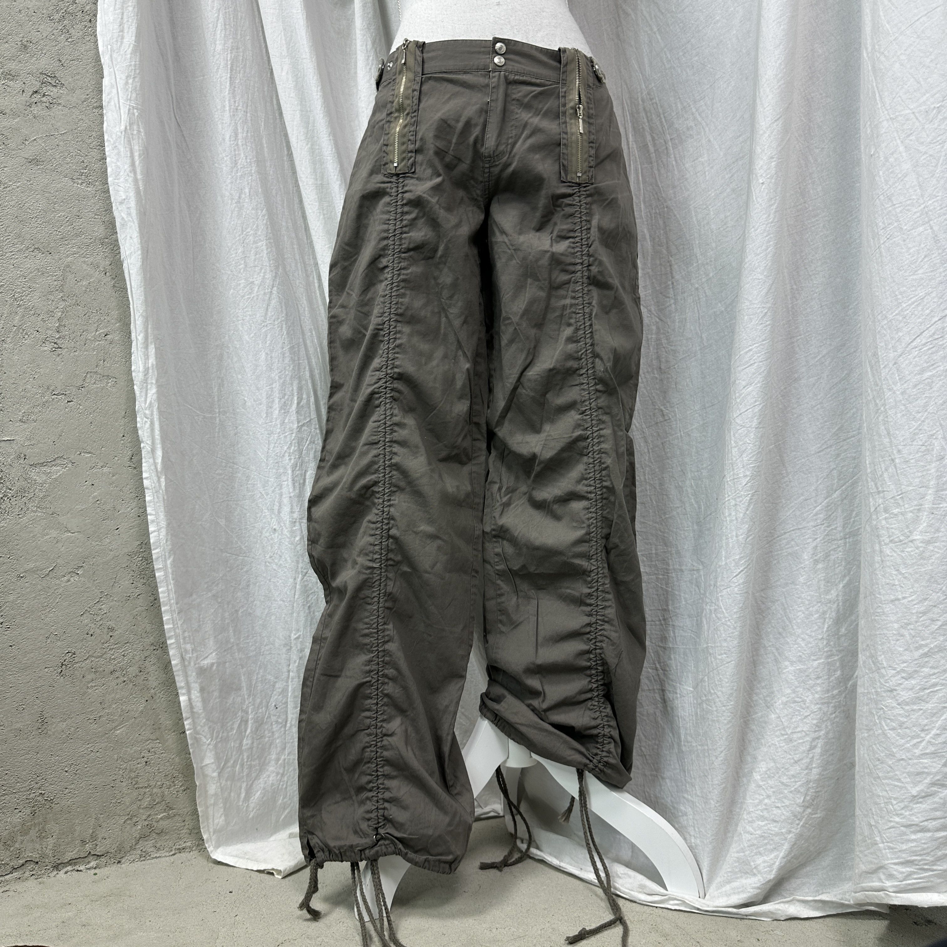 Vintage Vintage Ruched Cargo Morgan Miliatry Pants 00s Size 26" / US 2 / IT 38 - 3 Thumbnail
