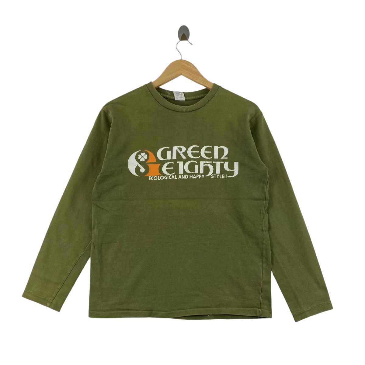 Japanese Brand × Vintage Vintage Kriff Mayer Green Eighty Long Sleeve Japanese Brand Size US M / EU 48-50 / 2 - 1 Thumbnail