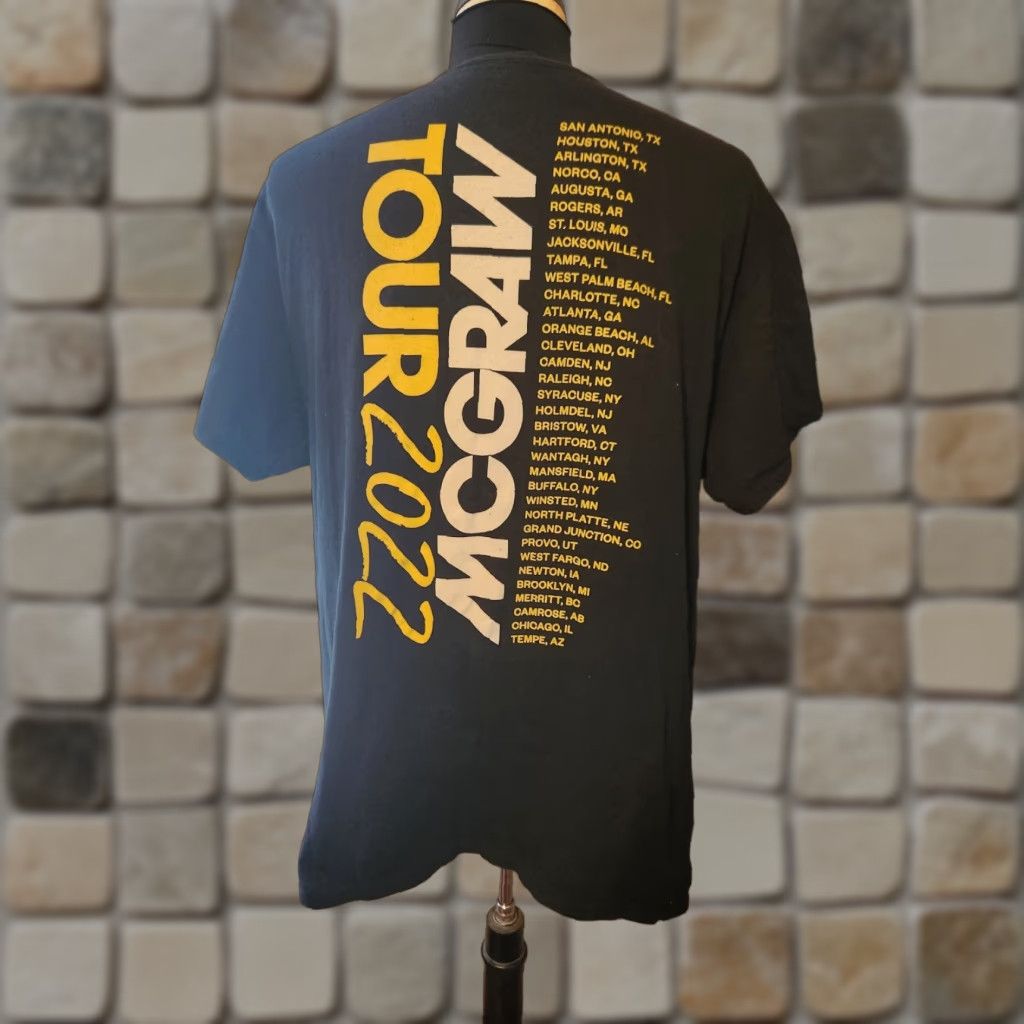 Doublet Tim McGraw T-Shirt Adult XL Black Double-Sided Concert Tour Graphic Print Crew Neck Short Sleeve Mens Shirt Size US XL / EU 56 / 4 - 1 Thumbnail