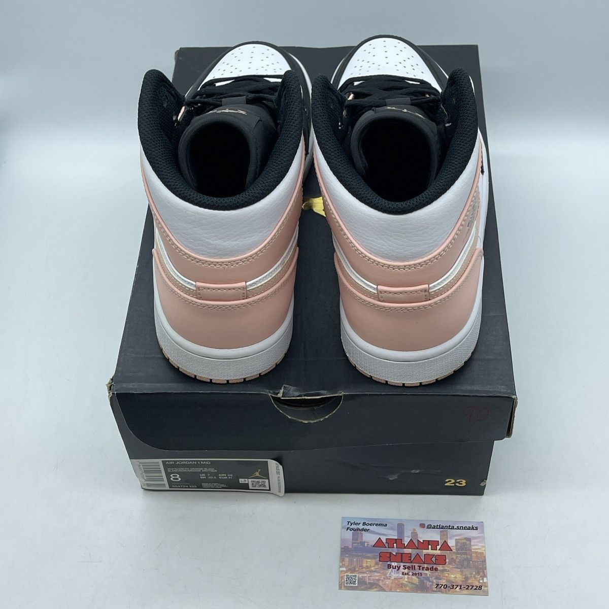 Nike Air Jordan 1 mid crimson tint Size US 8 / IT 38 - 6 Thumbnail
