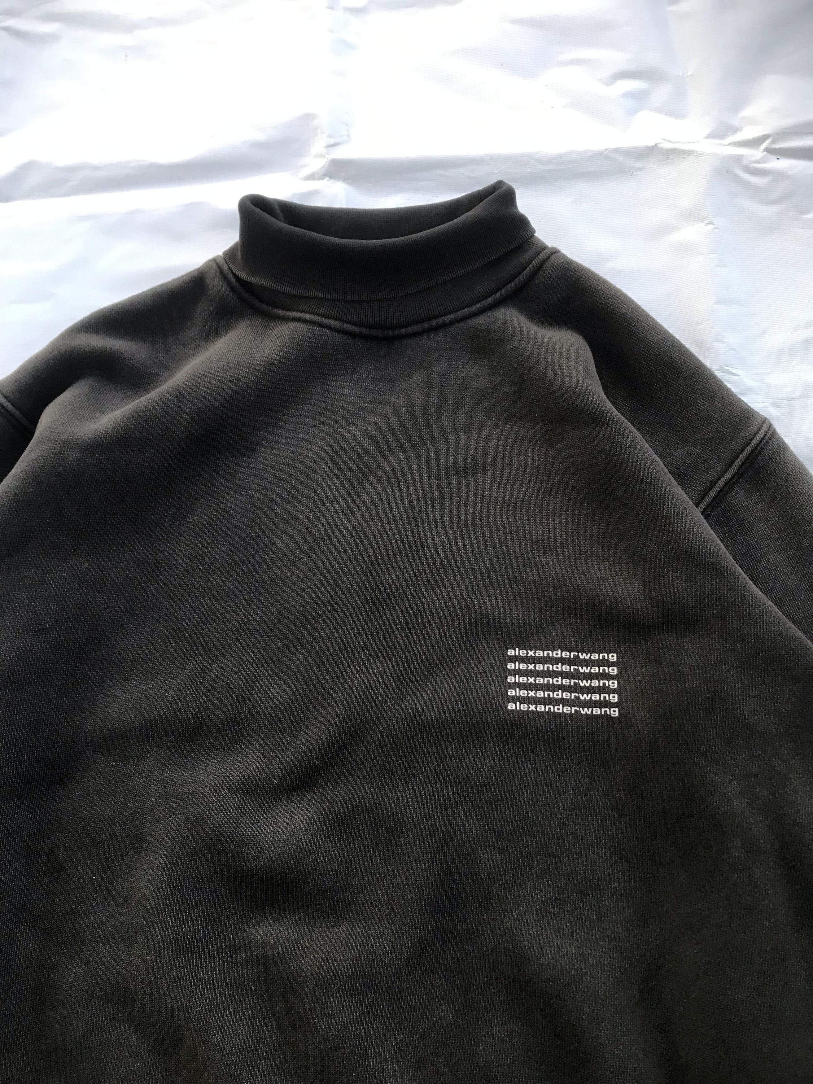Alexander Wang × Designer Alexander Wang Graphic Print Logo Sweatshirt Faded Black Size US L / EU 52-54 / 3 - 4 Thumbnail