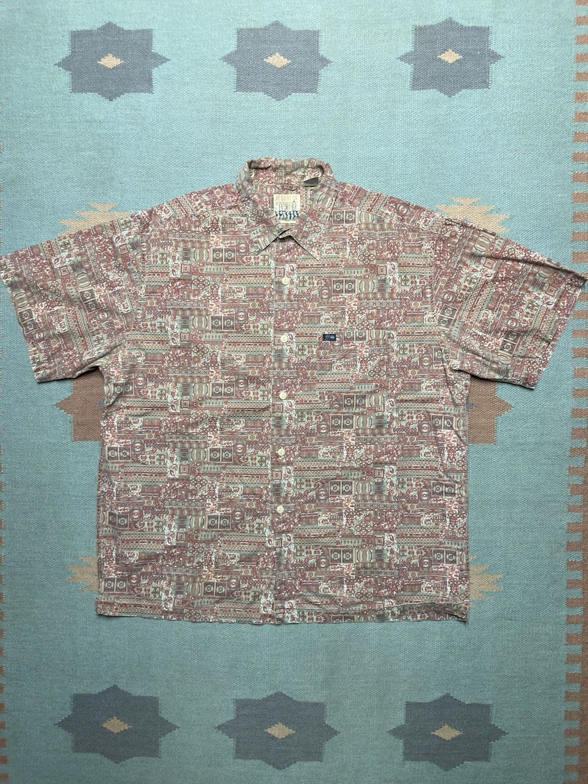 Vintage Vintage button shirt AE surf aztec Hawaiian cotton medium Size US M / EU 48-50 / 2 - 1 Thumbnail
