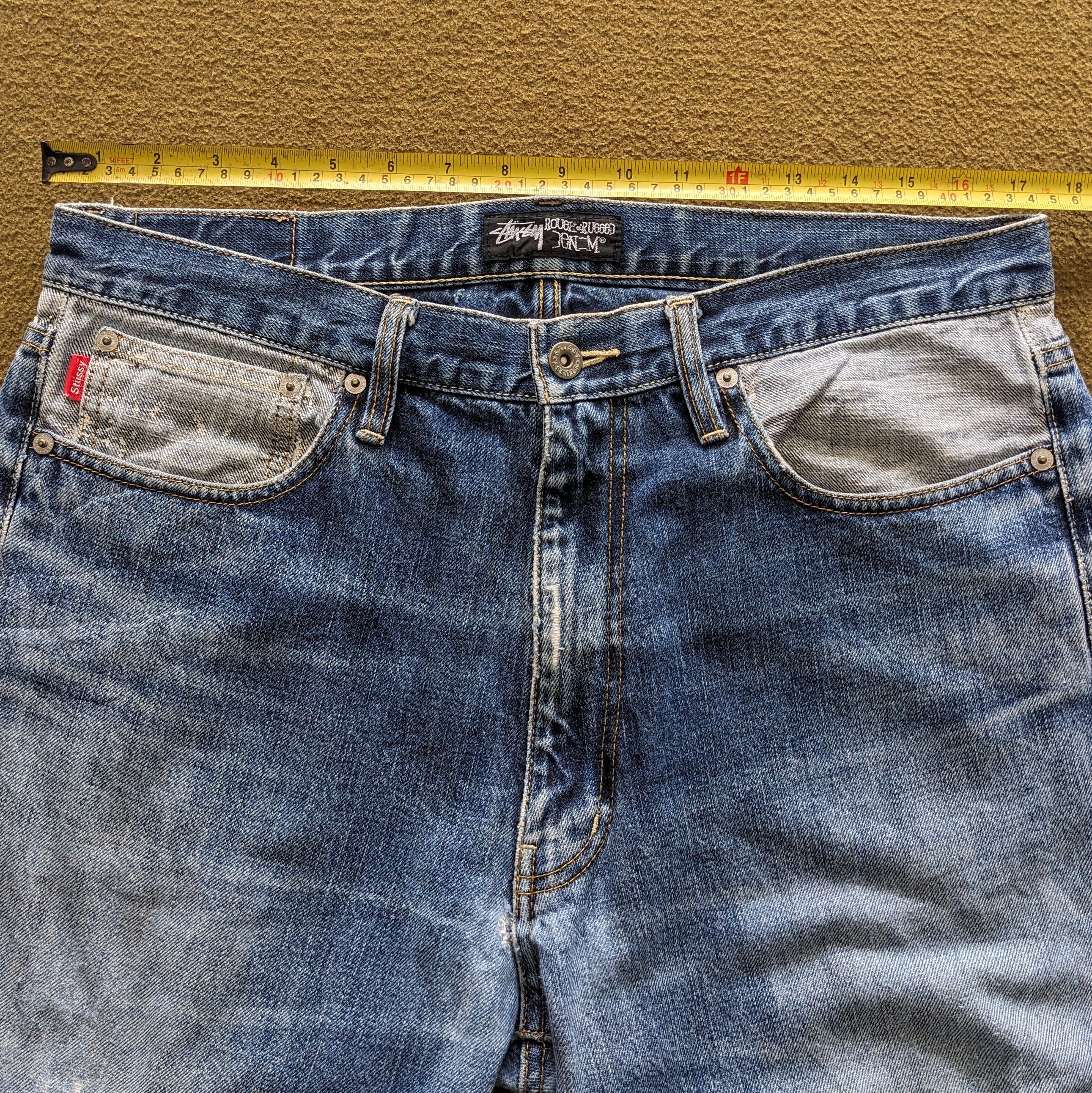 Stussy × Vintage Vintage STUSSY Streetwear Skateboard Style Jeans Size US 35 - 6 Thumbnail