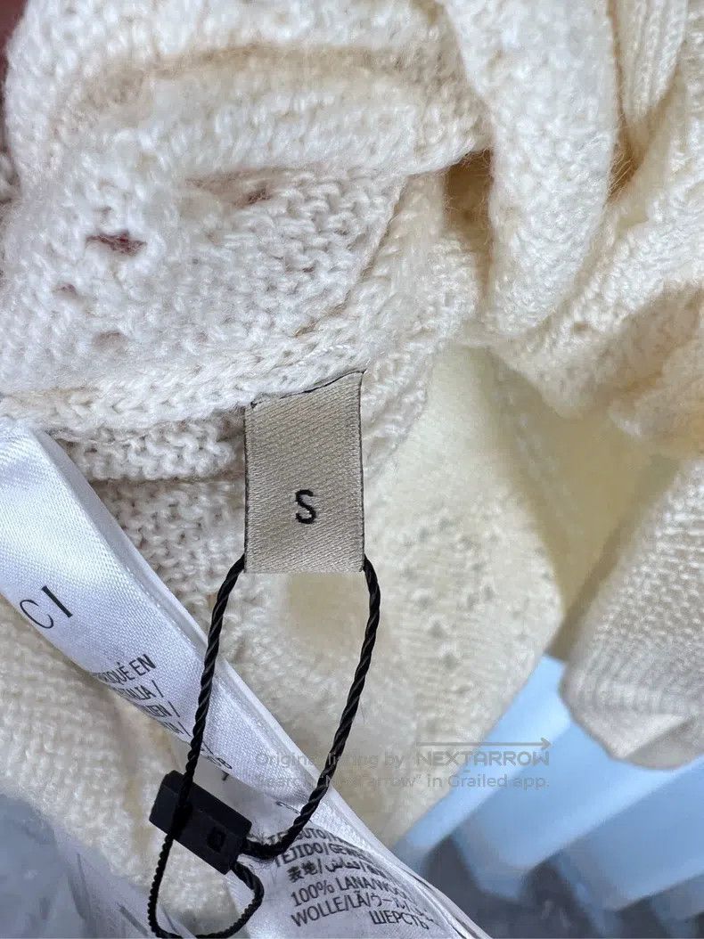 Gucci Gucci Double G hollow full-print knitted wool cardigan coa Size S / US 4 / IT 40 - 4 Thumbnail