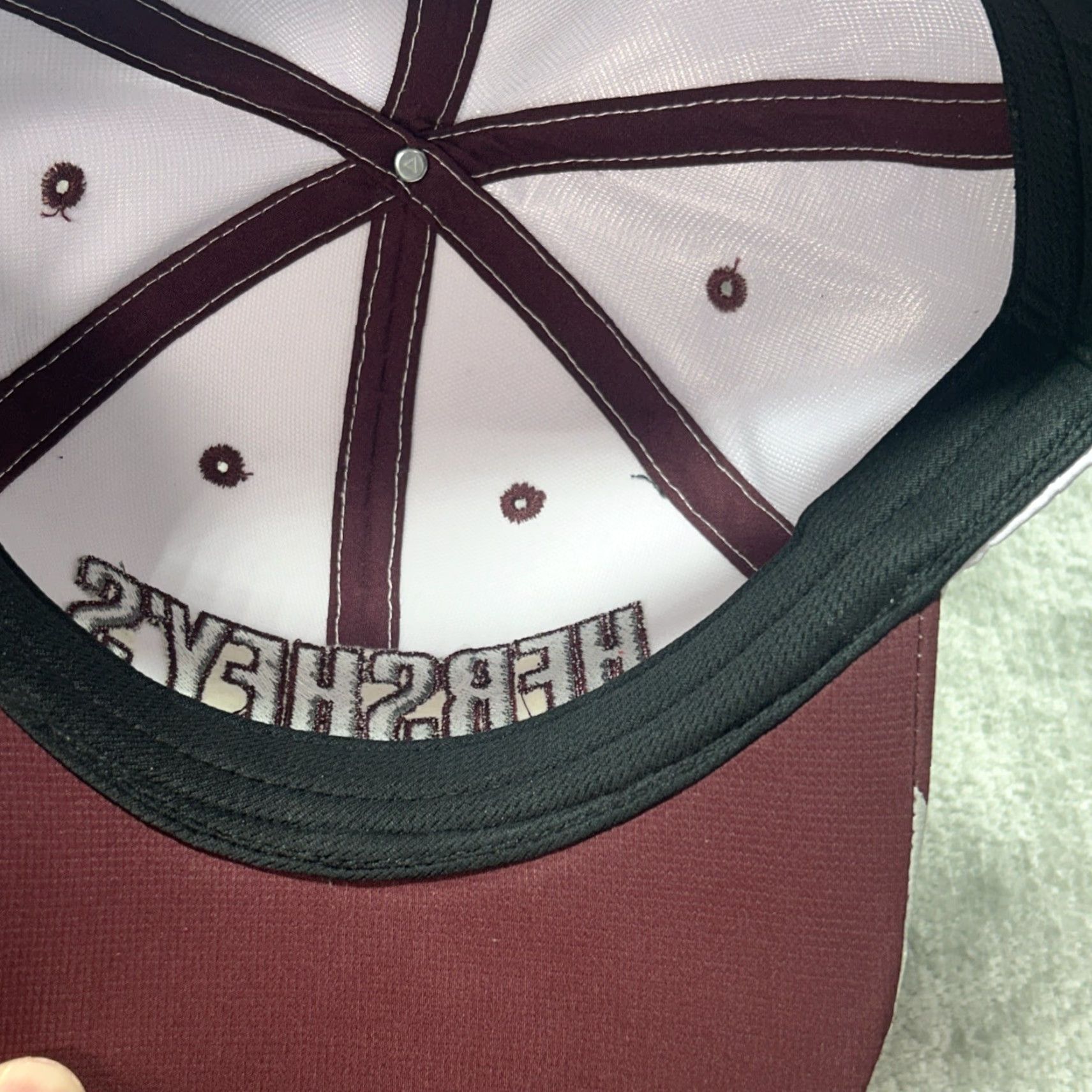 Vintage Hersheys Adjustable Hat OSFM White Baseball Cap Men One Size Solid Adjustable Classic Vintage: No (Ensure concise) Size ONE SIZE - 7 Thumbnail
