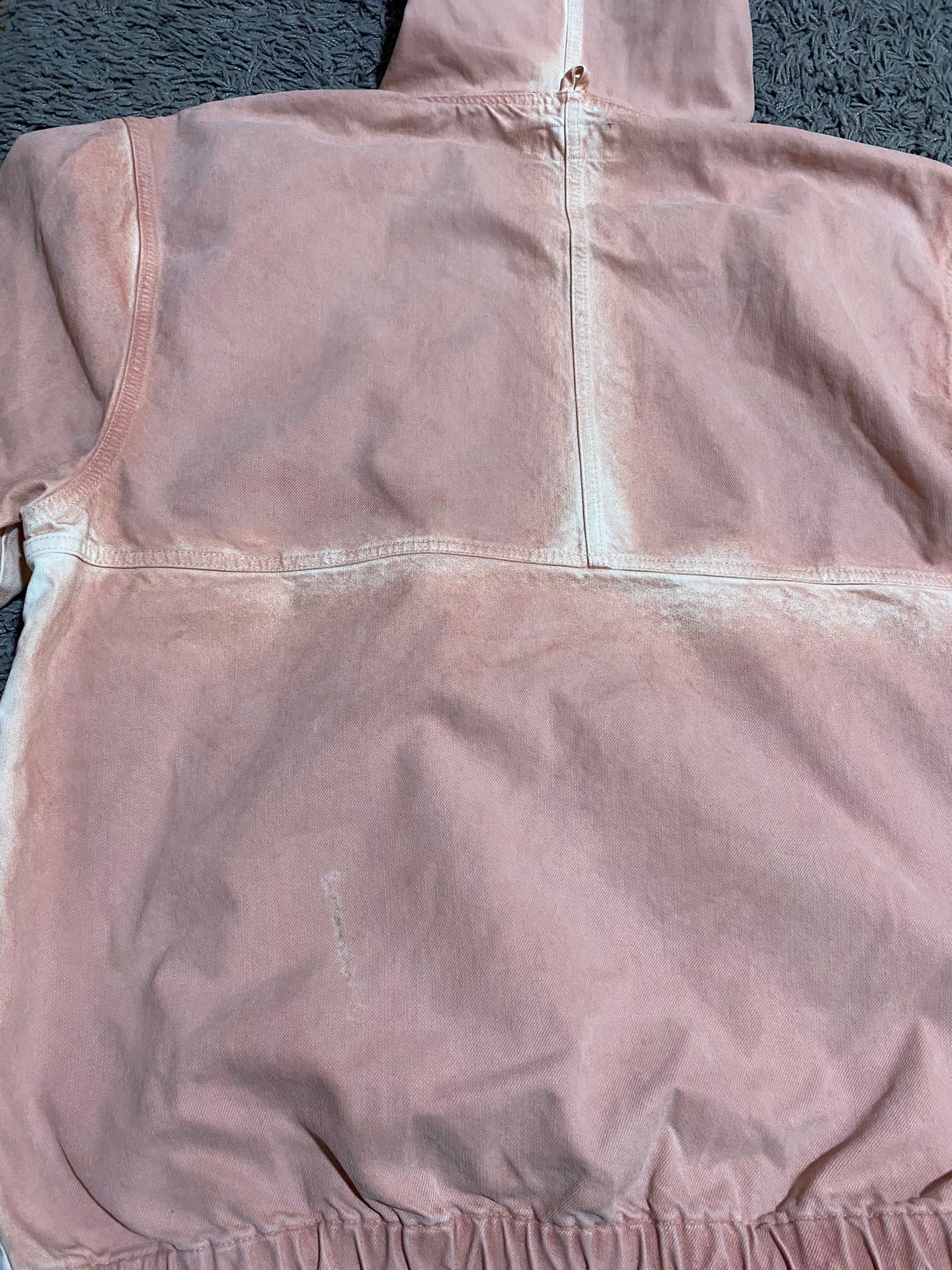 Stussy Spray Dye Hooded Work Jacket Faded Pink