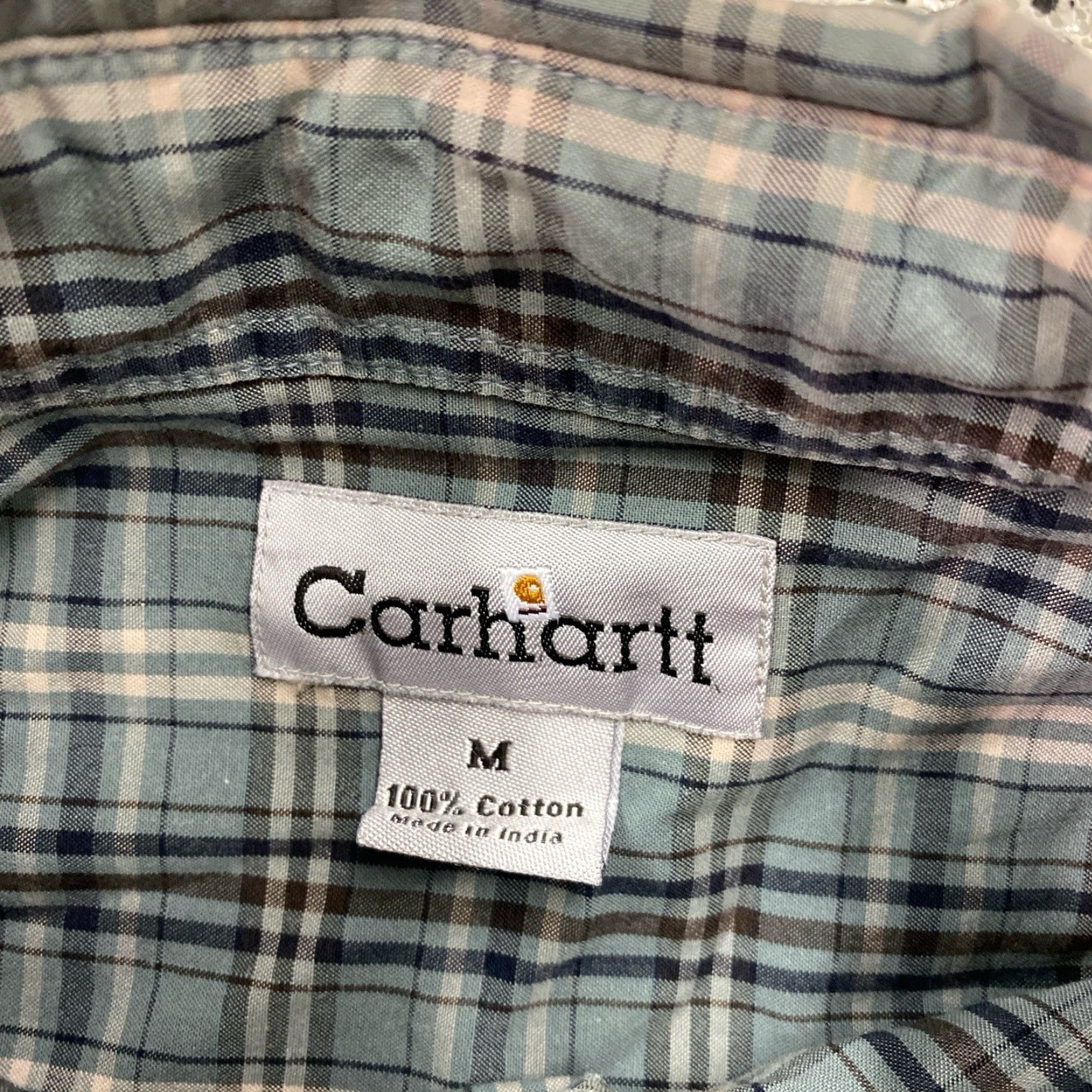 Carhartt VINTAGE Carhartt Blue Plaid Button-Down Shirt Size Medium USA Pattern Plaid Button-Up Men’s Long Sleeve Regular Cotton Shirt Size US M / EU 48-50 / 2 - 2 Thumbnail