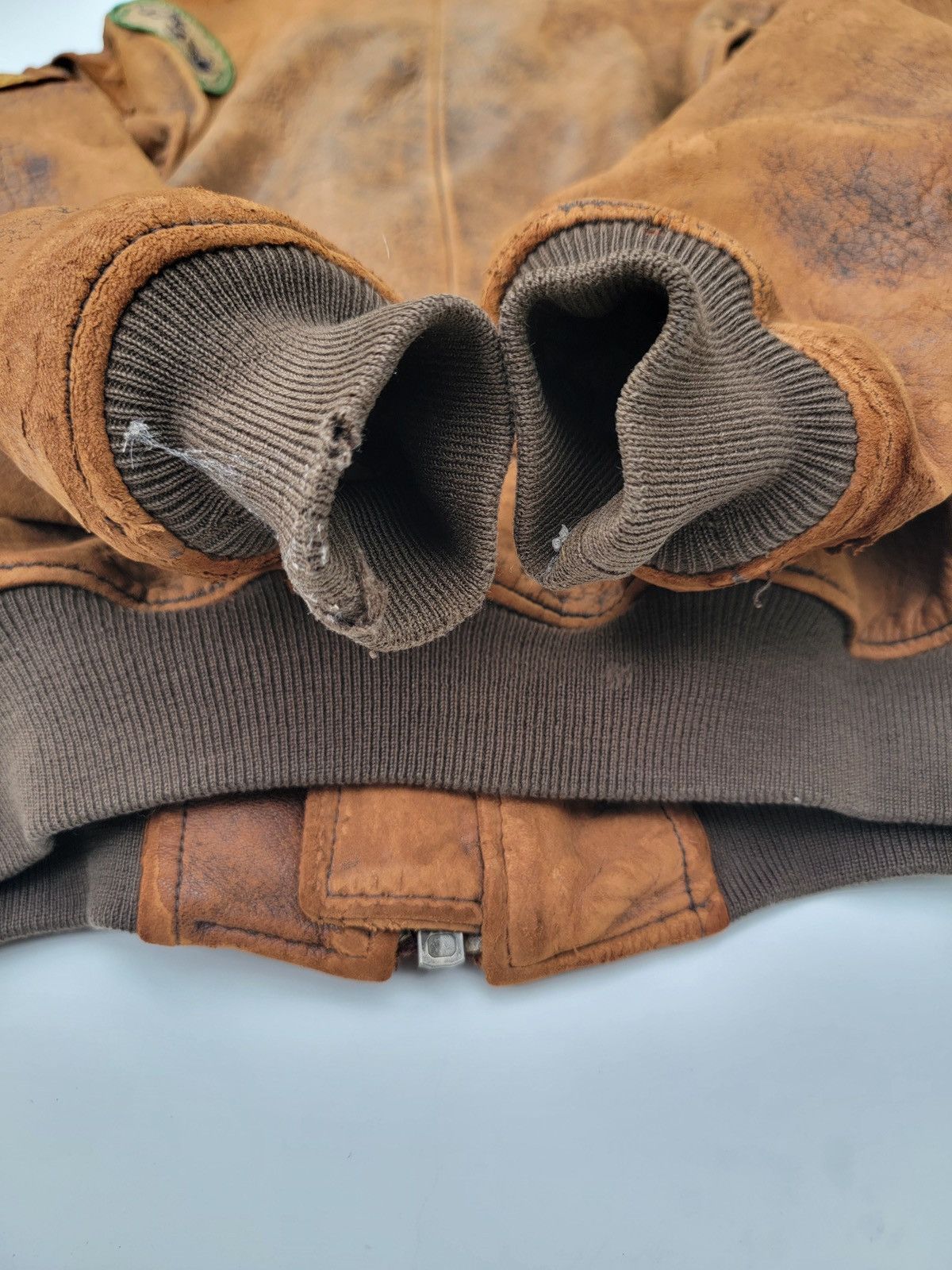 Avirex ✅️Vintage 80s Brown Avirex G-1 Flight Us Leather Jacket Size US L / EU 52-54 / 3 - 8 Thumbnail