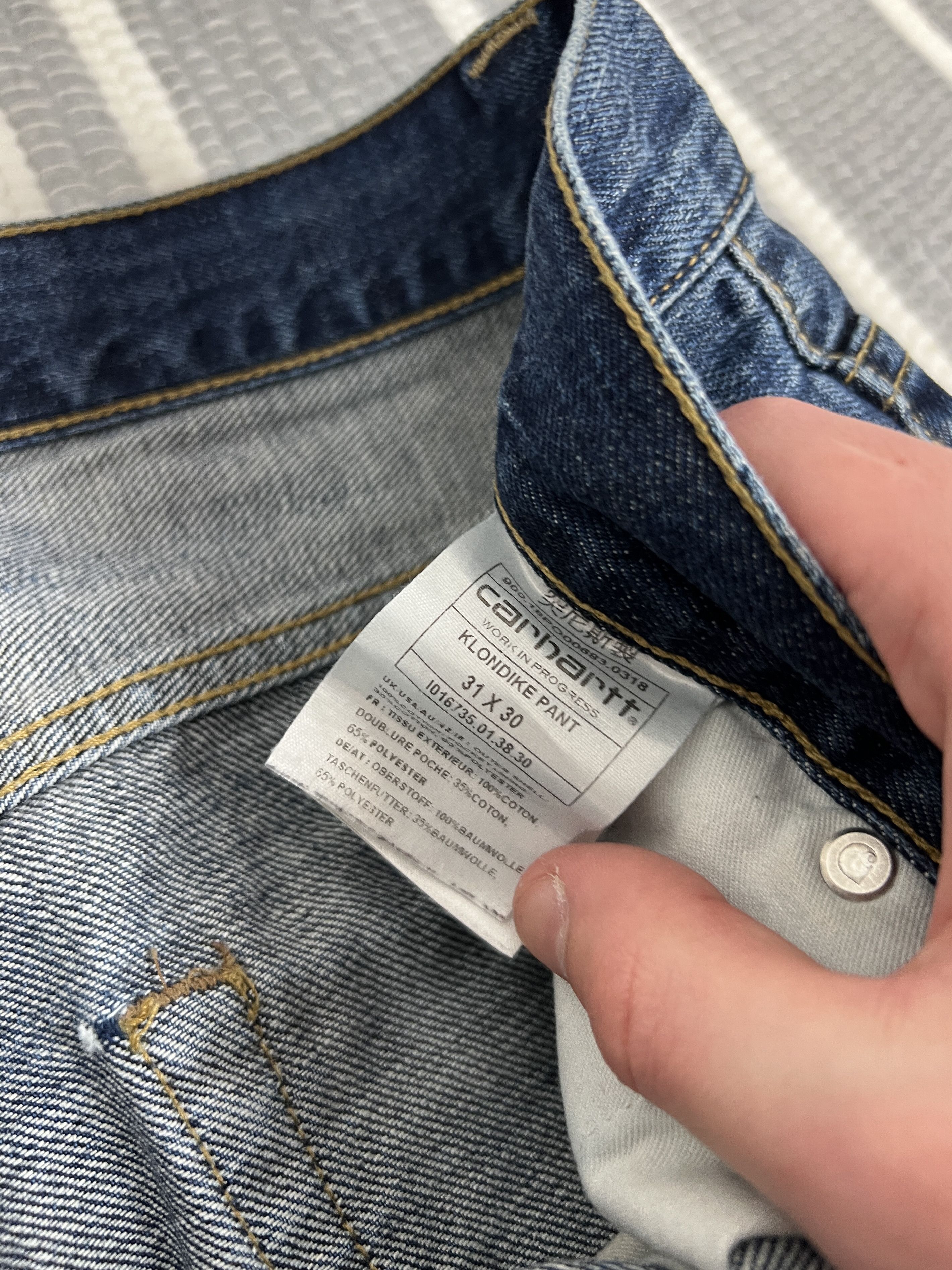 Carhartt Carhartt Blue Denim Pants Jean Size US 31 - 8 Thumbnail