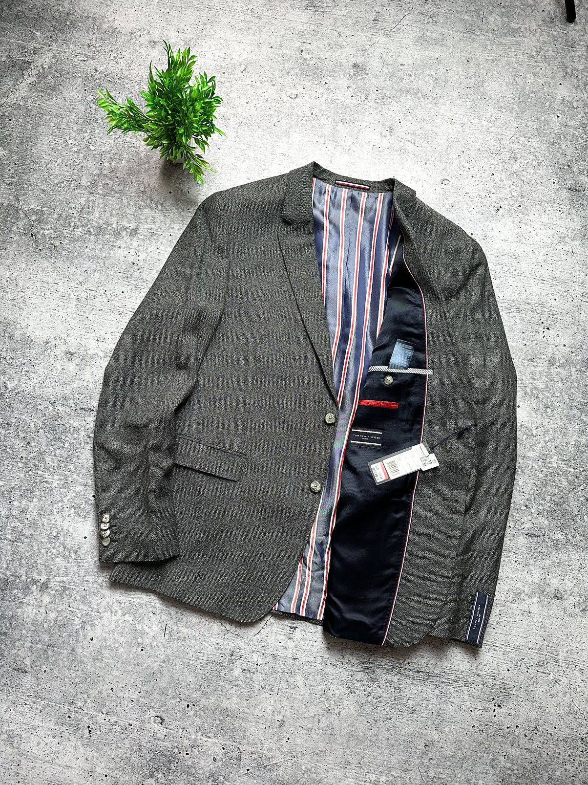 Designer × Tommy Hilfiger NEW Tommy Hilfiger Wool Blazer Suit Size 54L - 2 Thumbnail