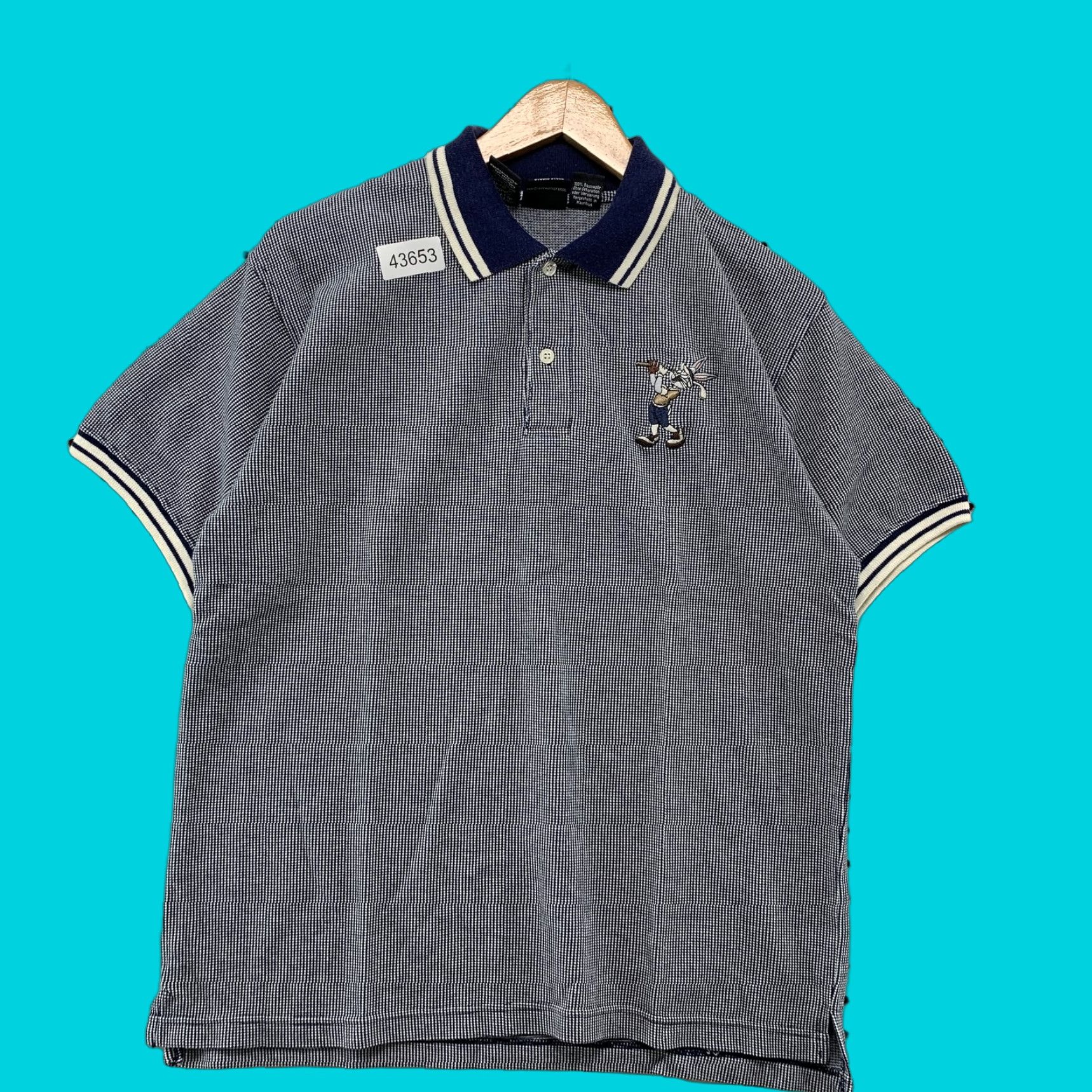Vintage VTG Warner Bros Mickey Mouse Polo Shirt Mens Medium Embroidered Blue Polo Adult M Mickey Mouse 90s Theme, Vintage Disney, Polo Shirt Mens M Blue Size US M / EU 48-50 / 2 - 1 Thumbnail