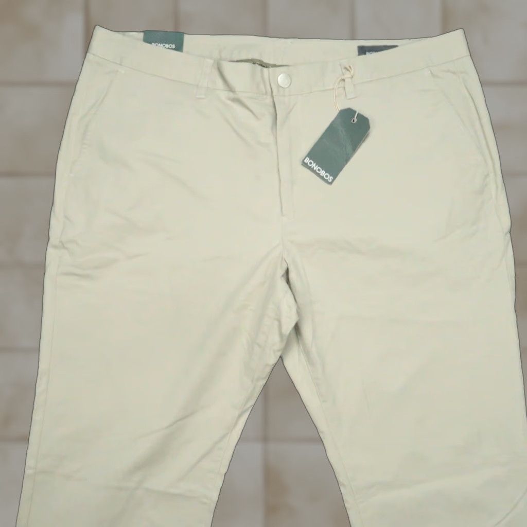 Bonobos Bonobos Pants Mens 40x32 Slim Chino Beige 40 Inseam Stretch NWT Vintage No Size US 40 / EU 56 - 1 Thumbnail