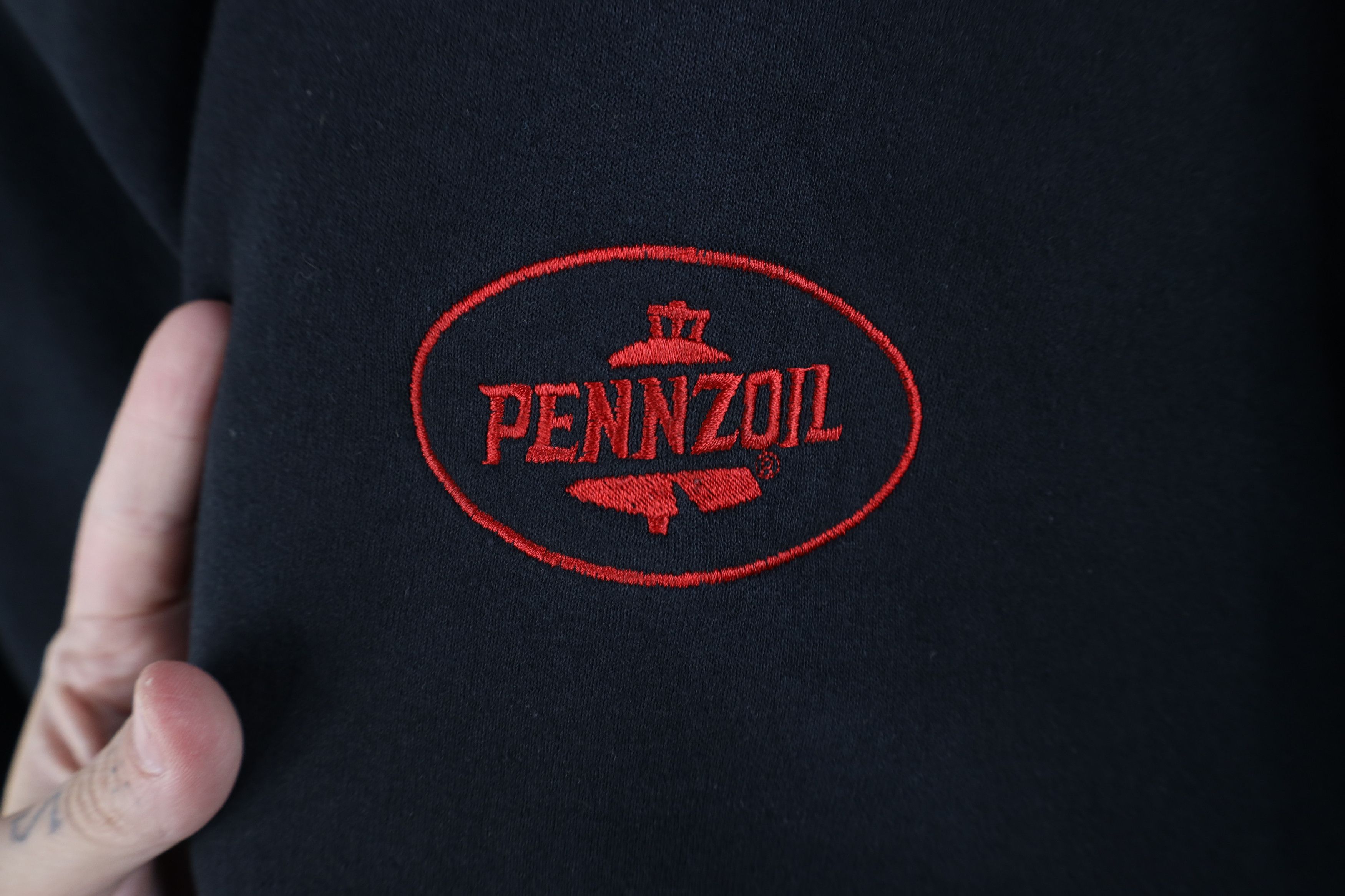 Vintage Vintage 90s Y2K NASCAR Spell Pennzoil Racing Hoodie Black Size US XXL / EU 58 / 5 - 4 Thumbnail