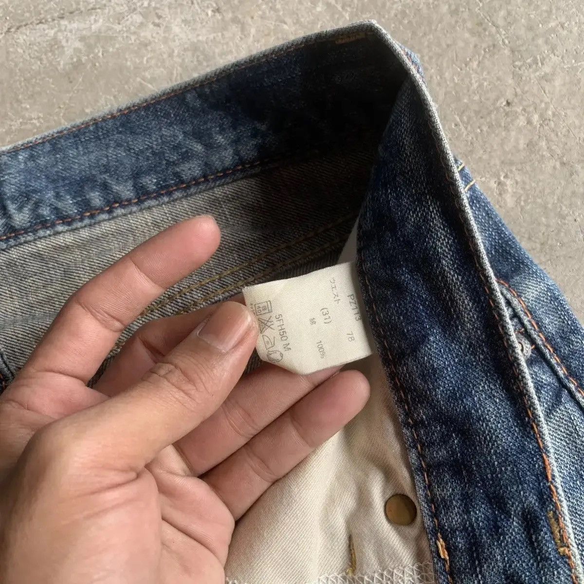 Japanese Brand GL HEARTS W31 L32 Distressed Denim Blue Wash Jeans Pants Size US 31 - 11 Thumbnail