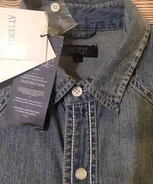 Japanese Brand Browny Vintage Denim Western Shirt Size L / US 10 / IT 46 - 4 Thumbnail