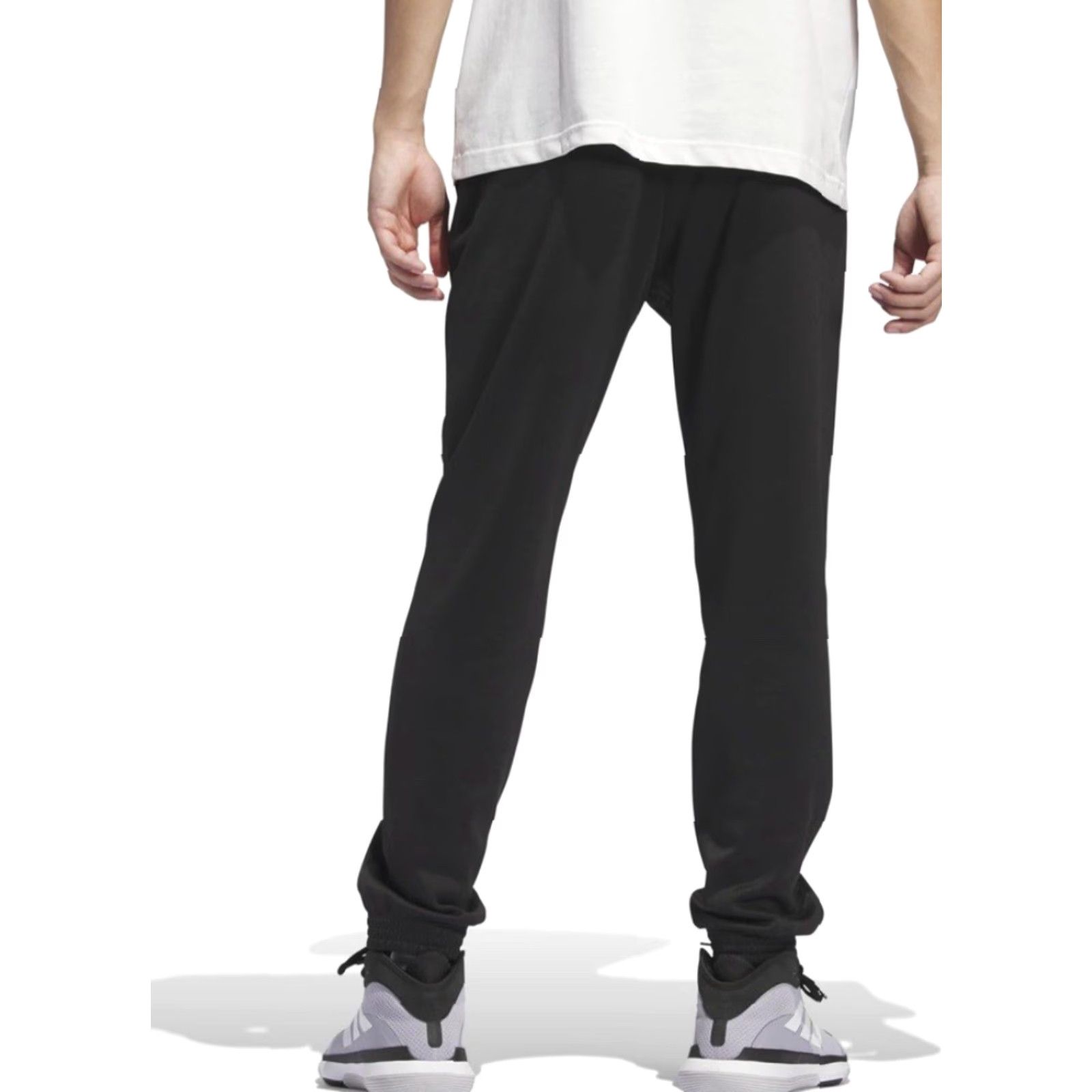 Adidas Adidas Men’s Crazywarm Basketball Pants - Black W/Stripes - 2XL - Jogger Style - Polyester Pants - Regular Size - Men Size US 39 - 4 Thumbnail