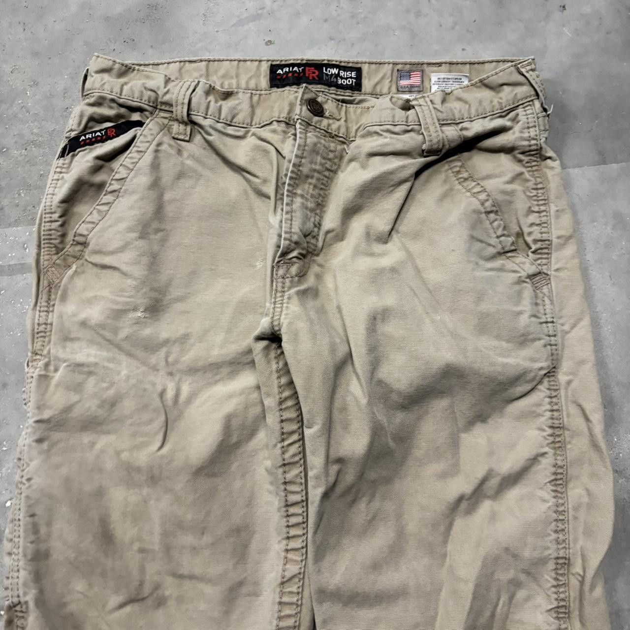 Japanese Brand × Vintage Crazy Vintage Y2K/2000s Khaki Tan Streetwear Workwear Carpenter Pants! Size US 34 / EU 50 - 5 Thumbnail