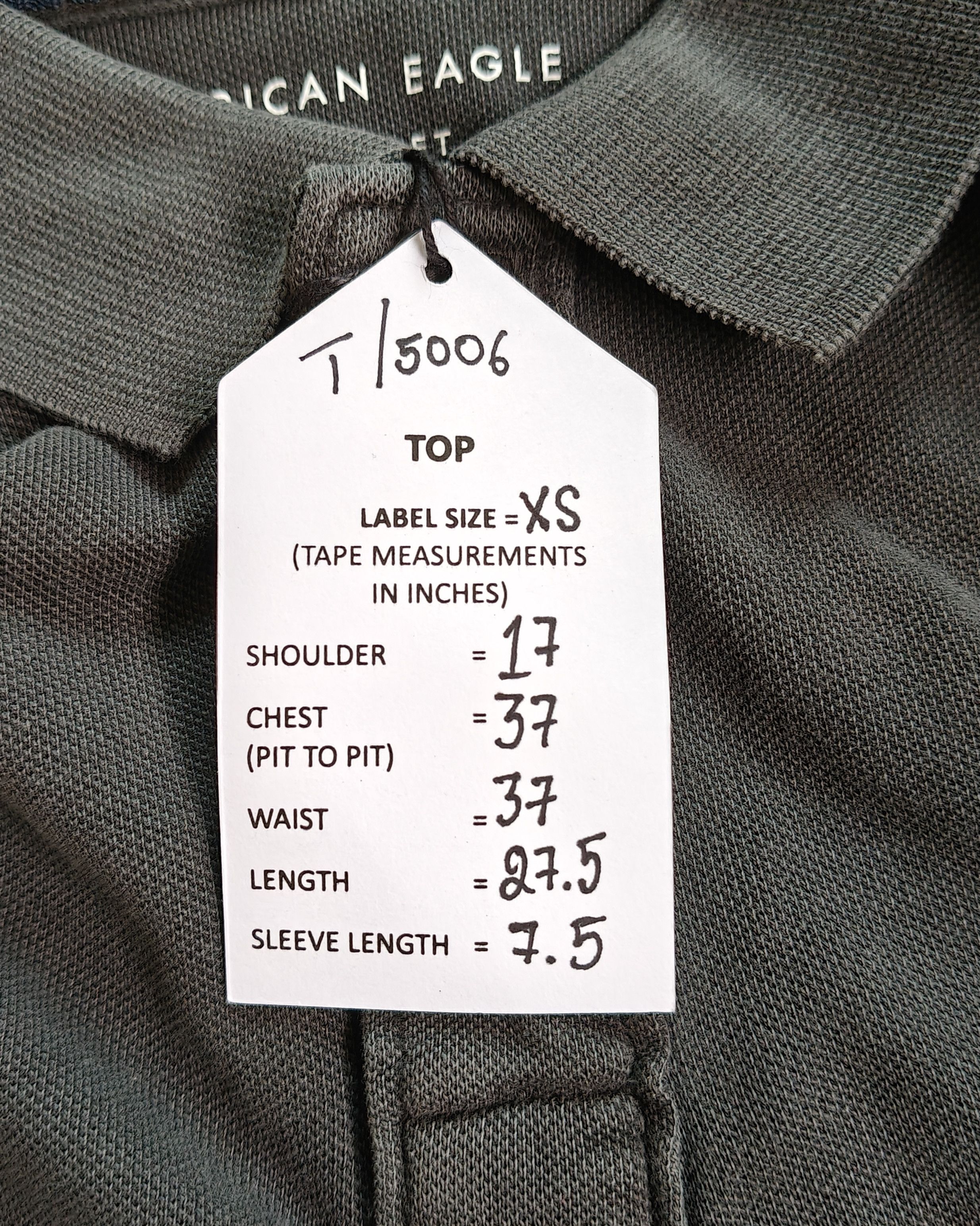 American Eagle Outfitters American Eagle Men's Polo shirt Free Shipping T/5006 Size US XS / EU 42 / 0 - 9 Thumbnail