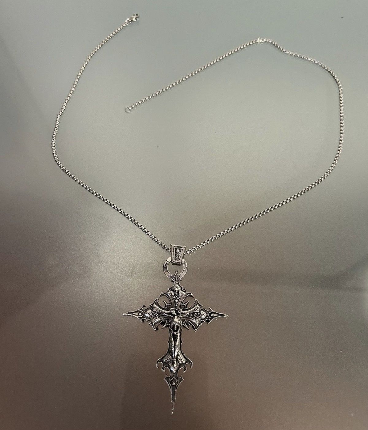 Japanese Brand Gothic Skeleton Cross Necklace Size ONE SIZE - 4 Thumbnail