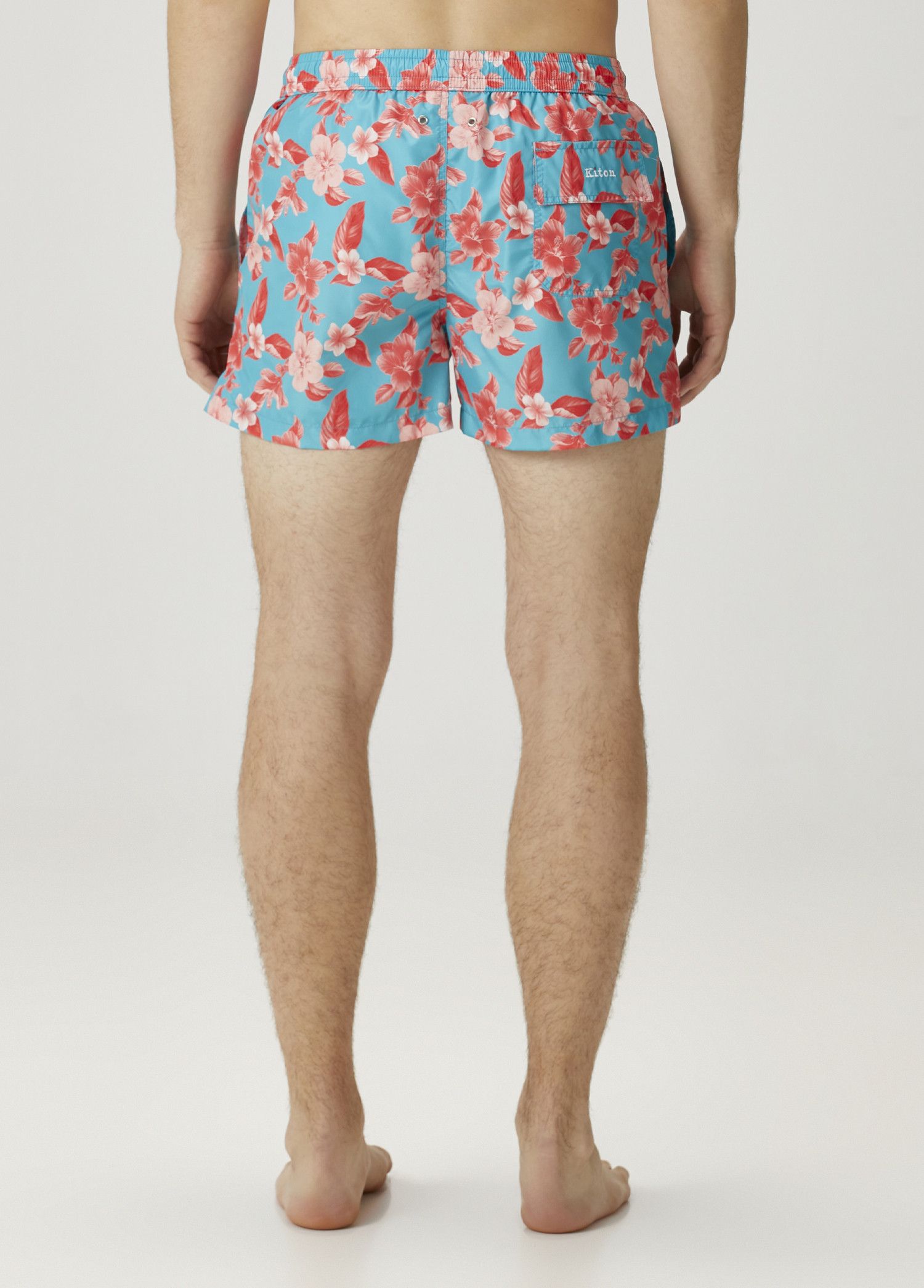 Kiton KITON Napoli blue pink floral print nylon swim shorts Large Size US 34 / EU 50 - 4 Thumbnail
