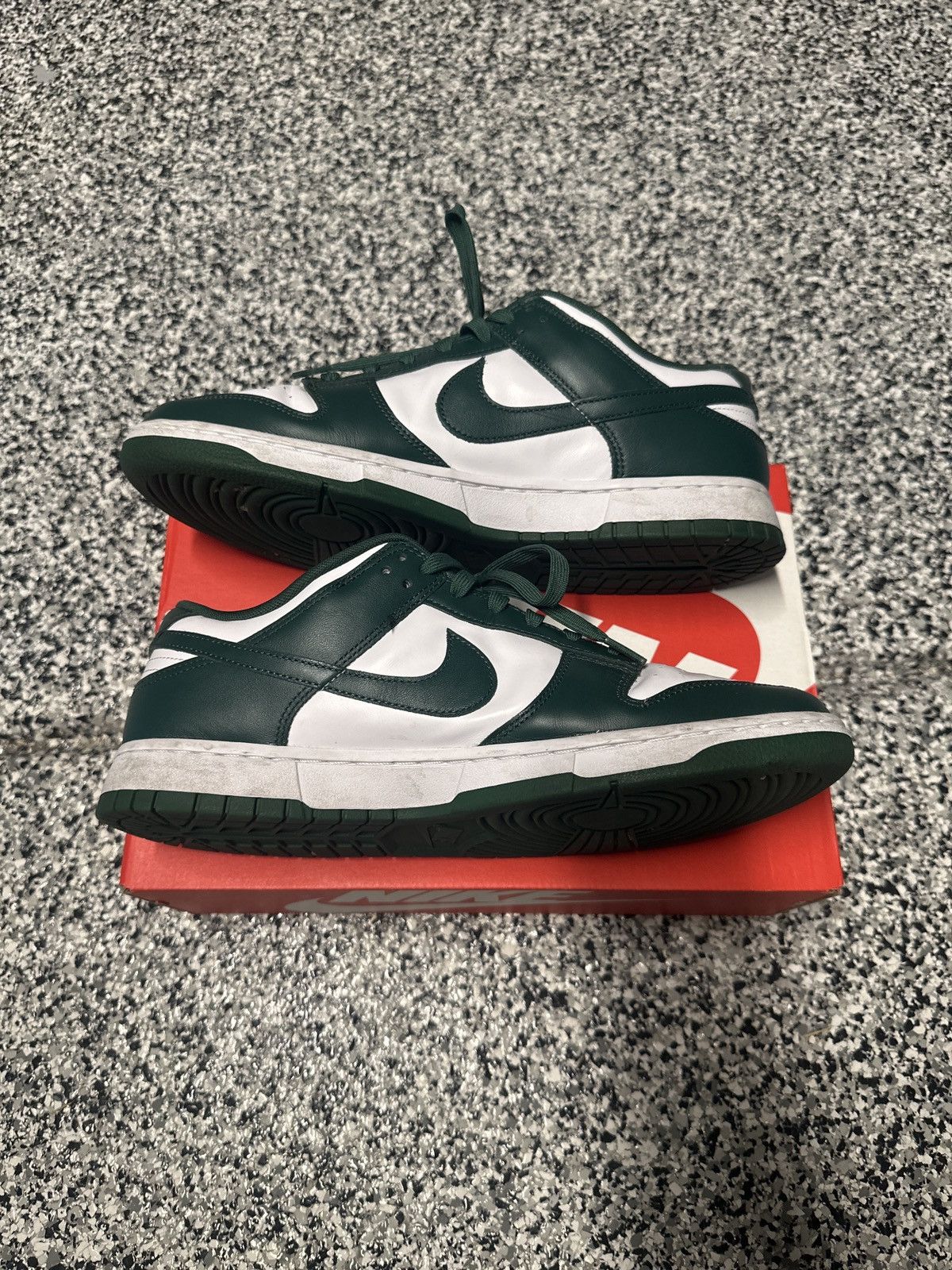 image of Dunk Low Michigan State Shoes in Green, Men's (Size 12)