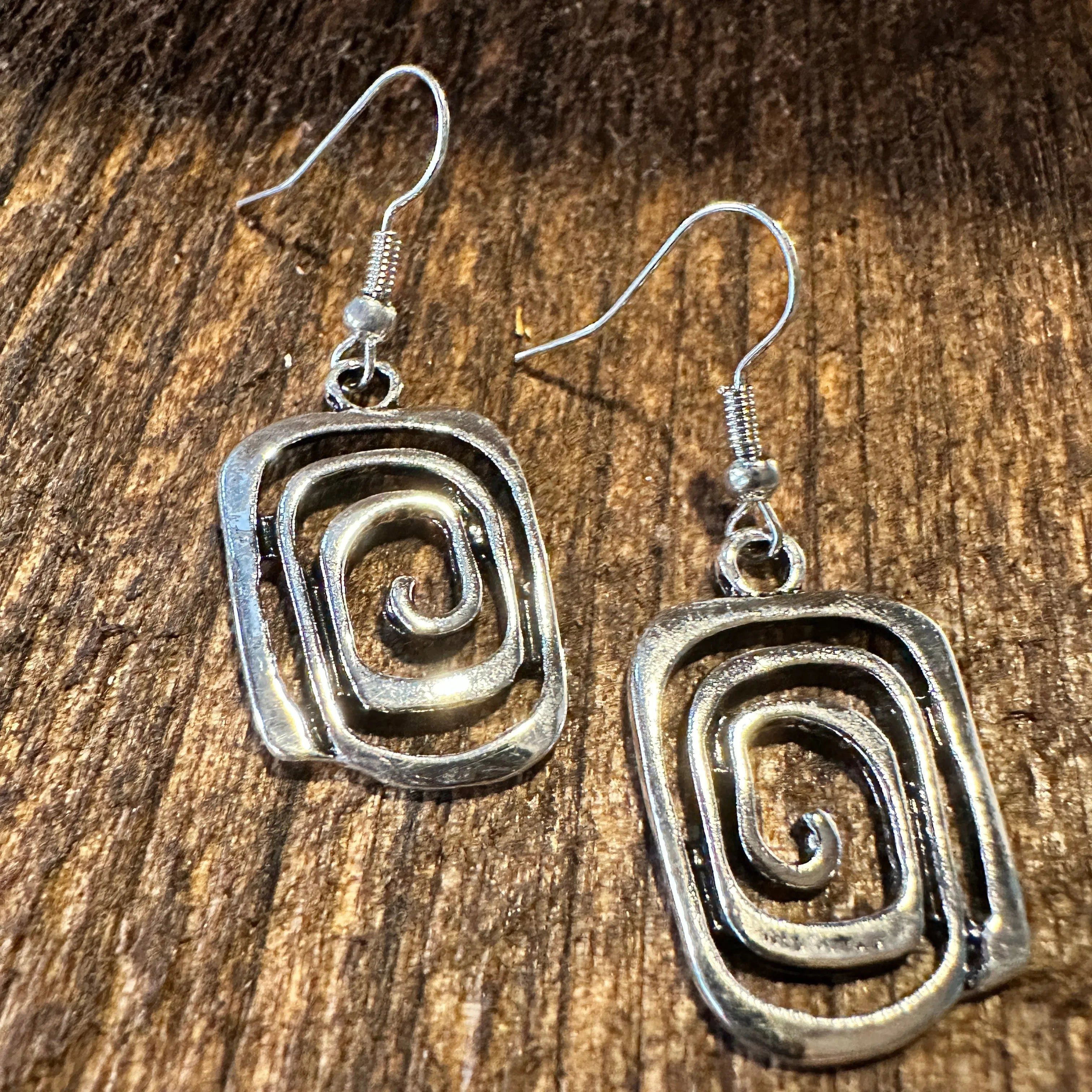 Other Boho Hippie Western Delicate Silver Drop Wire Earrings, Gift Size ONE SIZE - 6 Thumbnail
