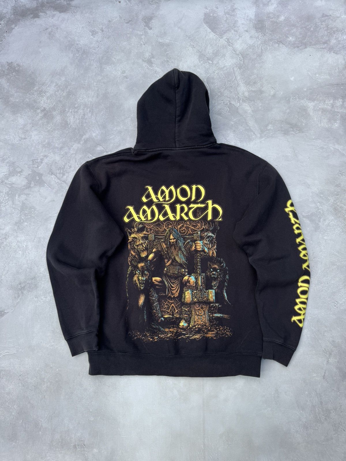 Band Tees Vintage Amon Amarth Fade Baggy Zip Hoodie Size US L / EU 52-54 / 3 - 1 Thumbnail