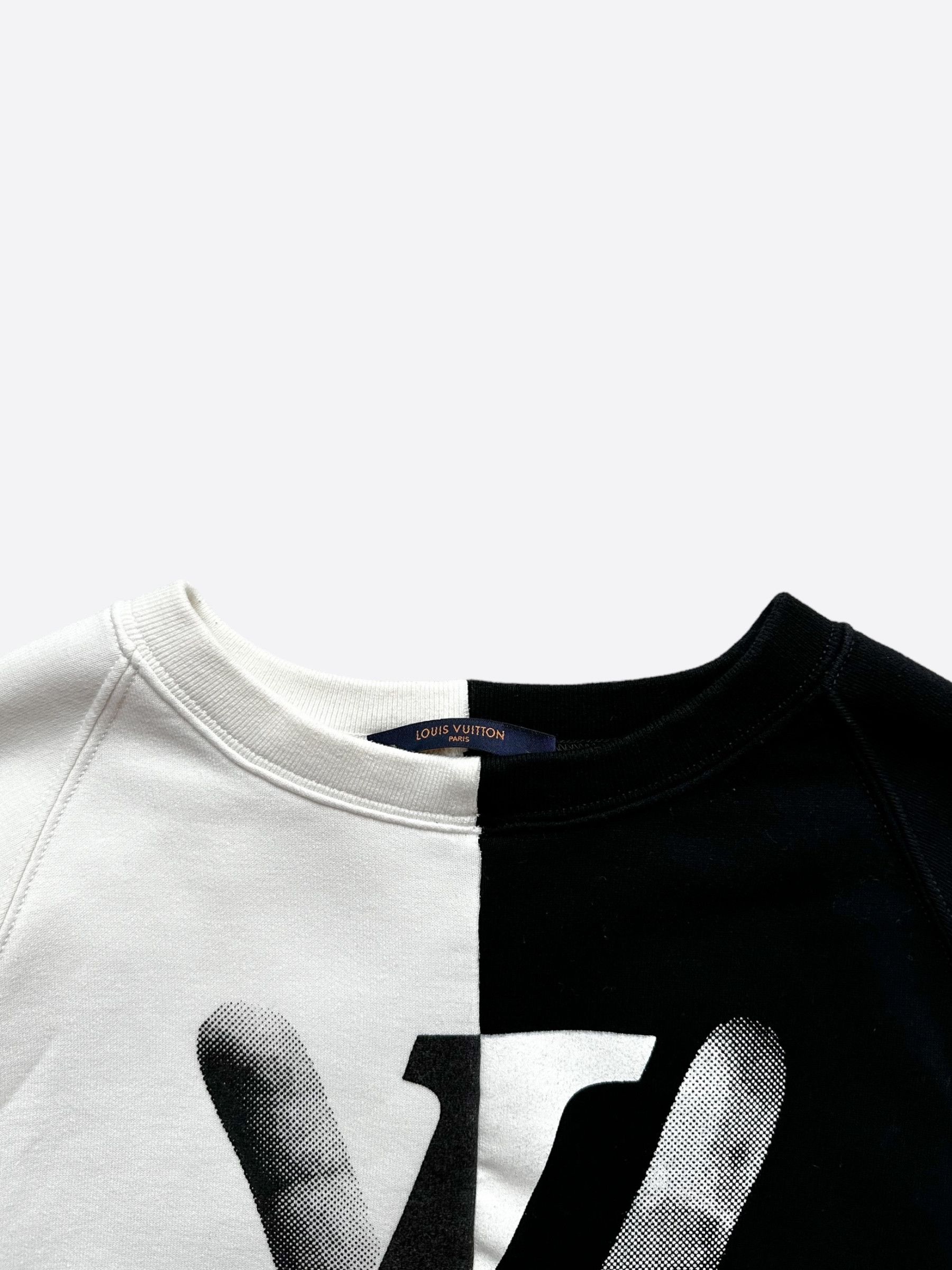Louis Vuitton Louis Vuitton Black & White Peace Split Sweater Size US L / EU 52-54 / 3 - 3 Thumbnail