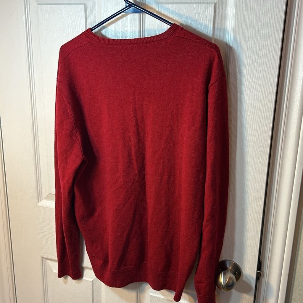 Britches Britches Merino Wool Blend Red V-Neck Sweater size large Size US L / EU 52-54 / 3 - 6 Thumbnail