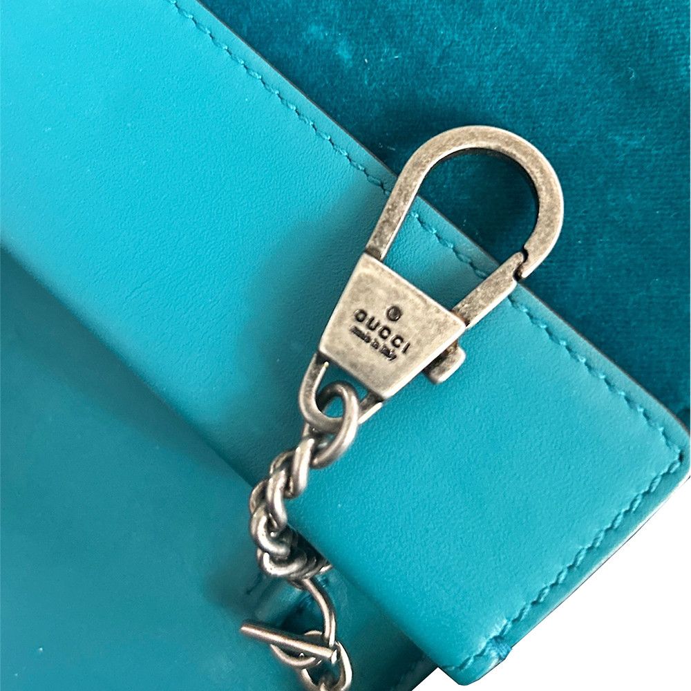 Gucci GUCCI Velvet Super Mini Dionysus Shoulder Bag Peacock Blue Size ONE SIZE - 8 Thumbnail