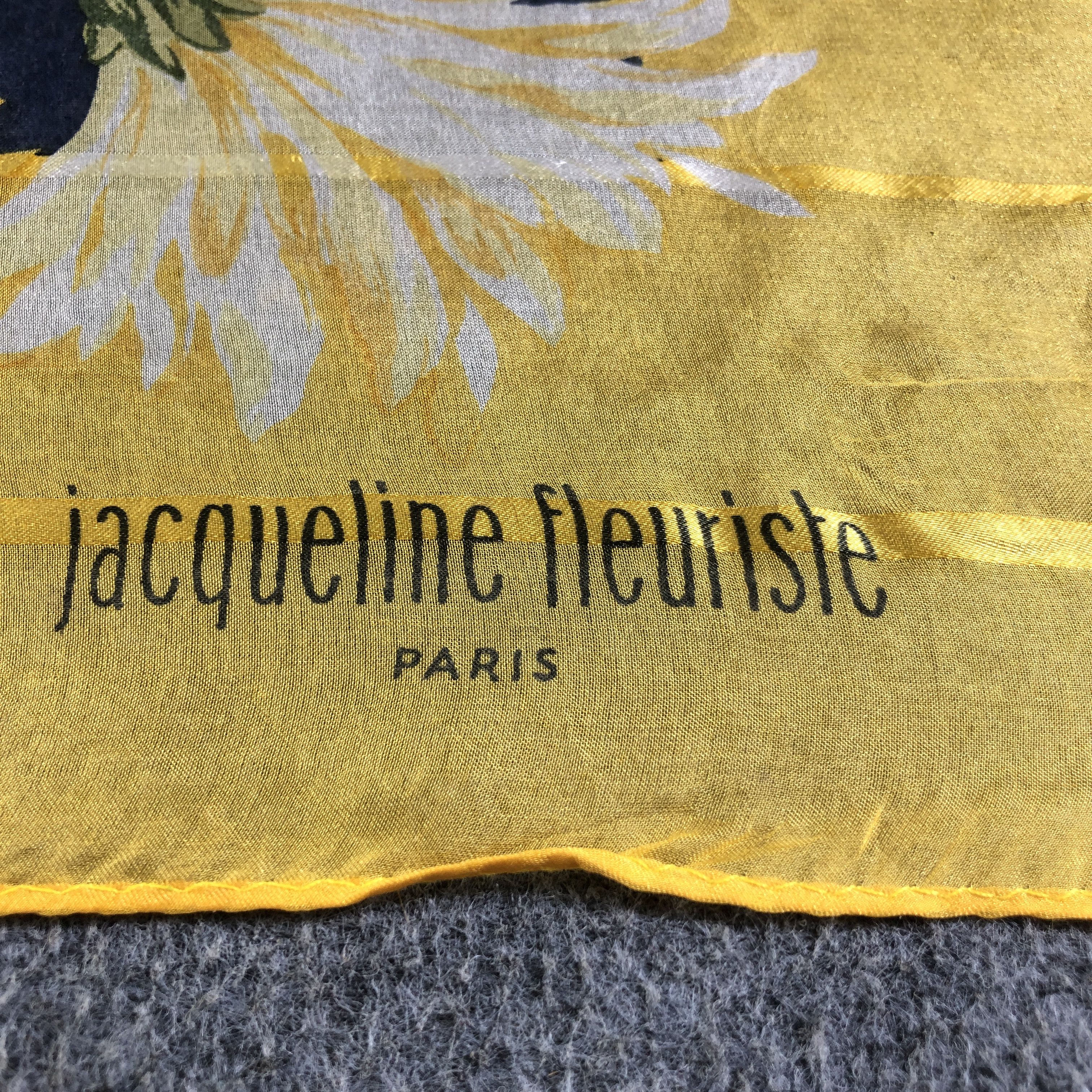 Vintage Jacqueline Fleuriste Floral Silk Scarf M997 Size ONE SIZE - 4 Thumbnail