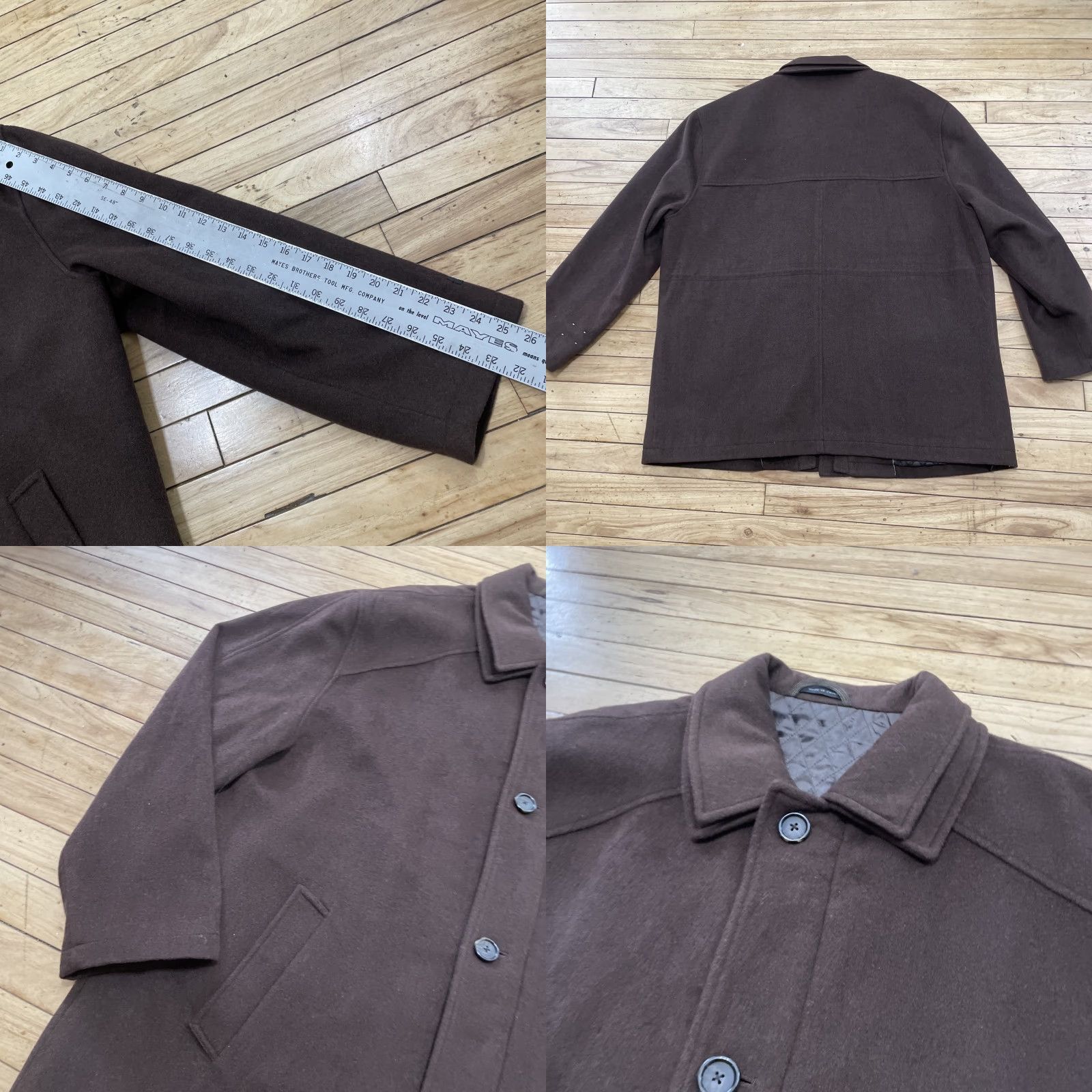 Vintage VINTAGE J. Ferrar Wool Car Coat Men 2XL Brown Quilt Lined Zip Button Heavy Jacket Size US XXL / EU 58 / 5 - 9 Thumbnail