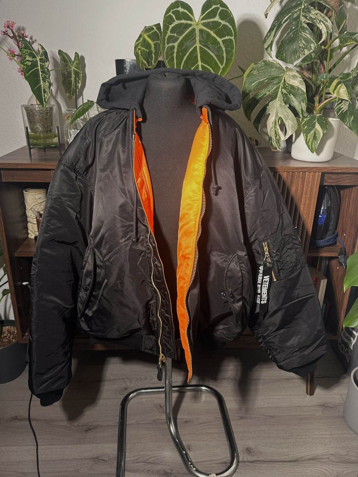 Vetements Black 'Genetically Modified' Volunteer Puffer Jacket