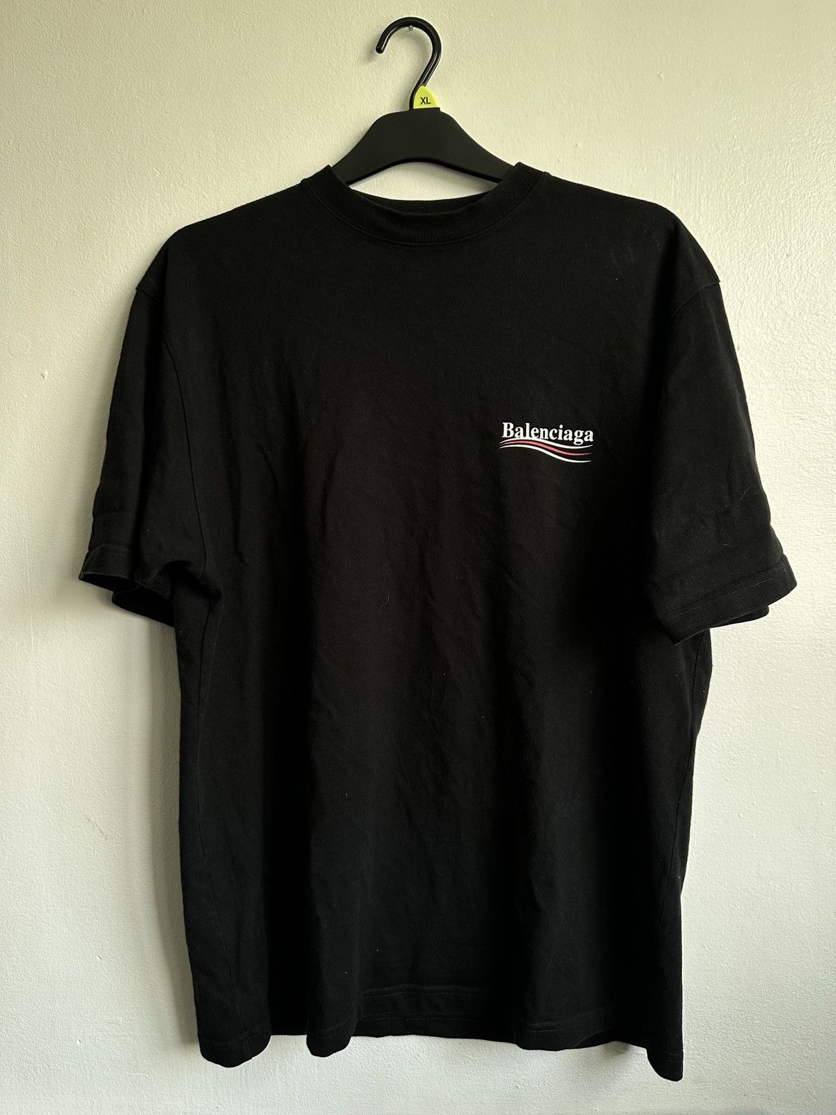 image of Balenciaga Oversized Logo-Embroidered Cotton-Jersey T-Shirt in Black, Men's (Size XS)