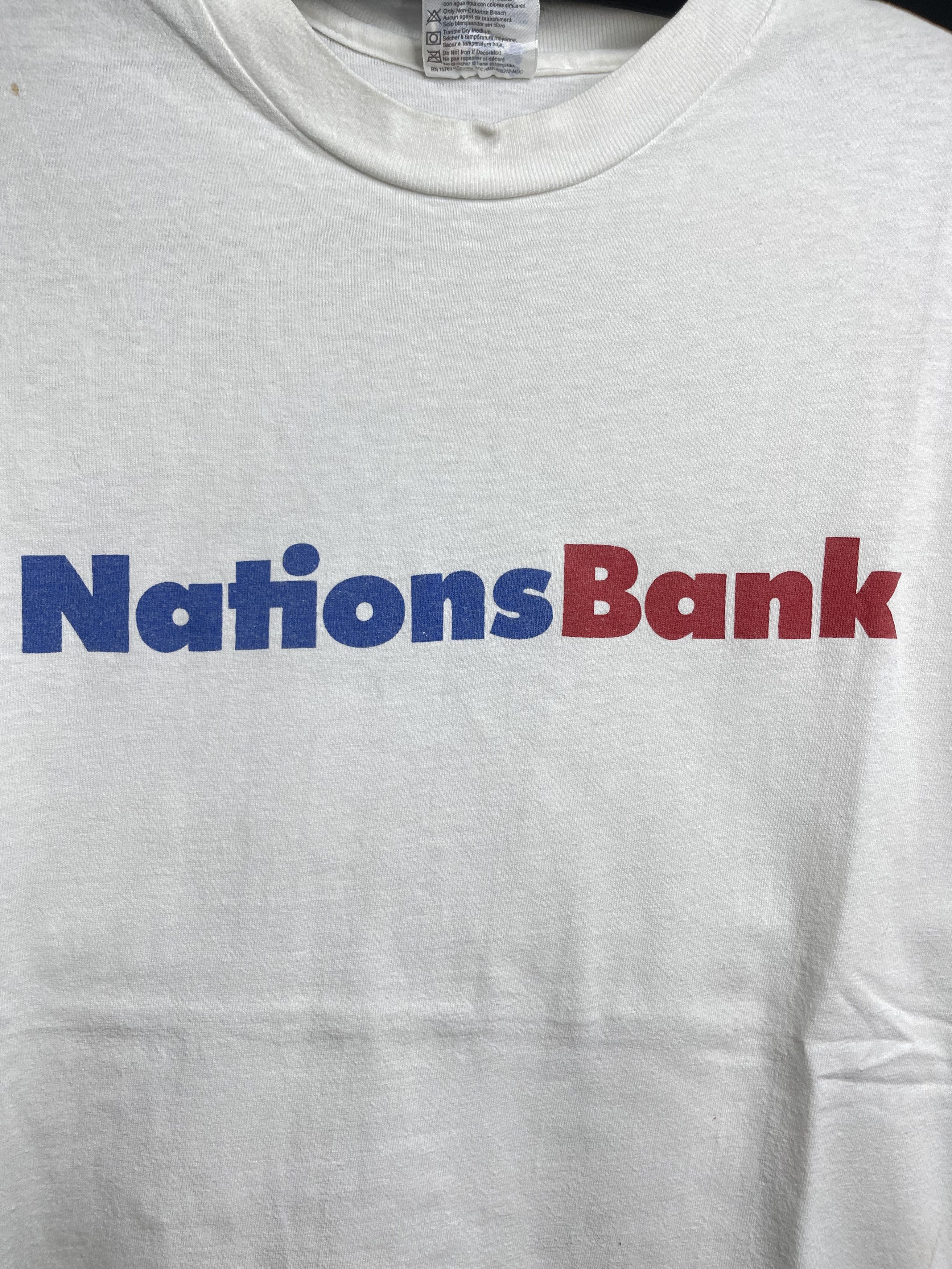 Vintage Vintage Logo Nation Bank Tee 80-90s M Size US M / EU 48-50 / 2 - 2 Thumbnail