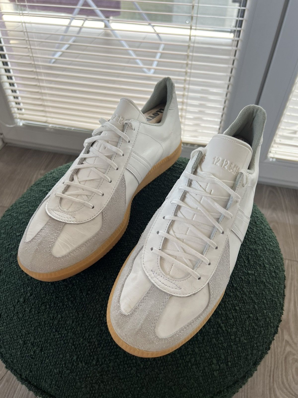 Vintage ‼️VINTAGE ARCHIVAL BW SPORT GAT LEATHERS ARMY TRAINERS SHOES‼️ Size US 12.5 / EU 45-46 - 17 Thumbnail