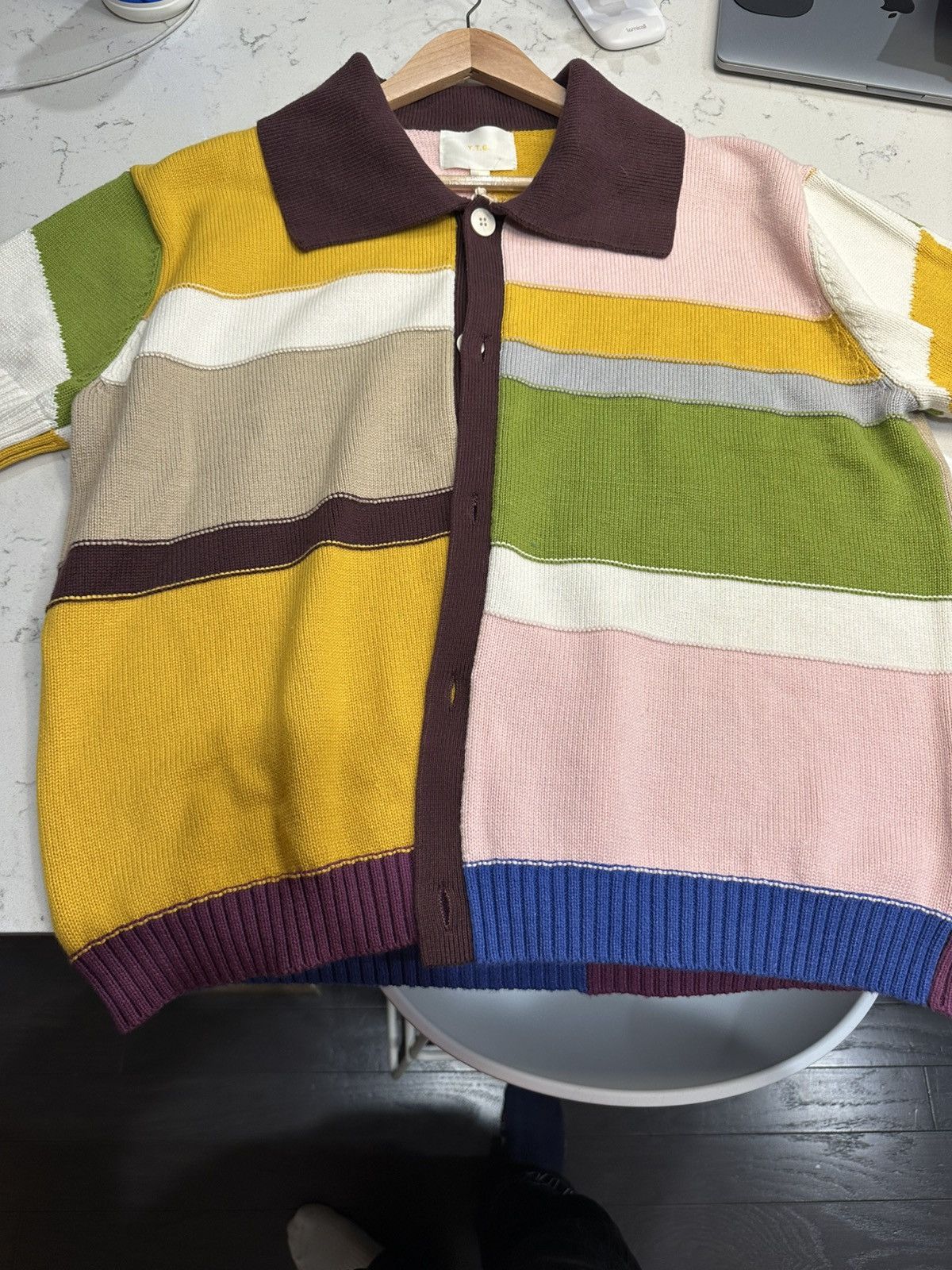 Vintage Vintage Knit Shirt Size US L / EU 52-54 / 3 - 7 Thumbnail