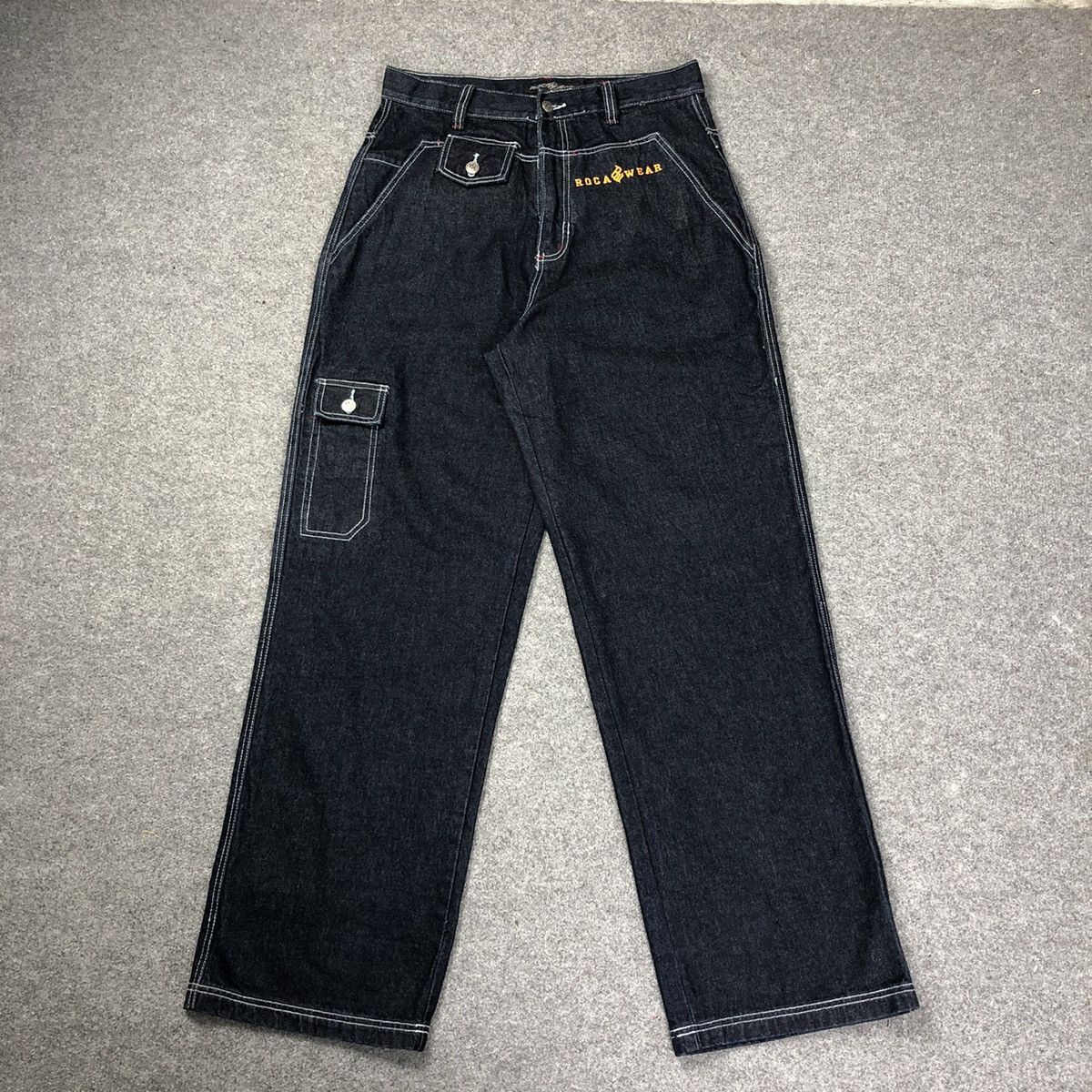 Rocawear 💢Rare💢 Vintage y2k ROCAWEAR Baggy Denim Jeans Size US 33 - 6 Thumbnail
